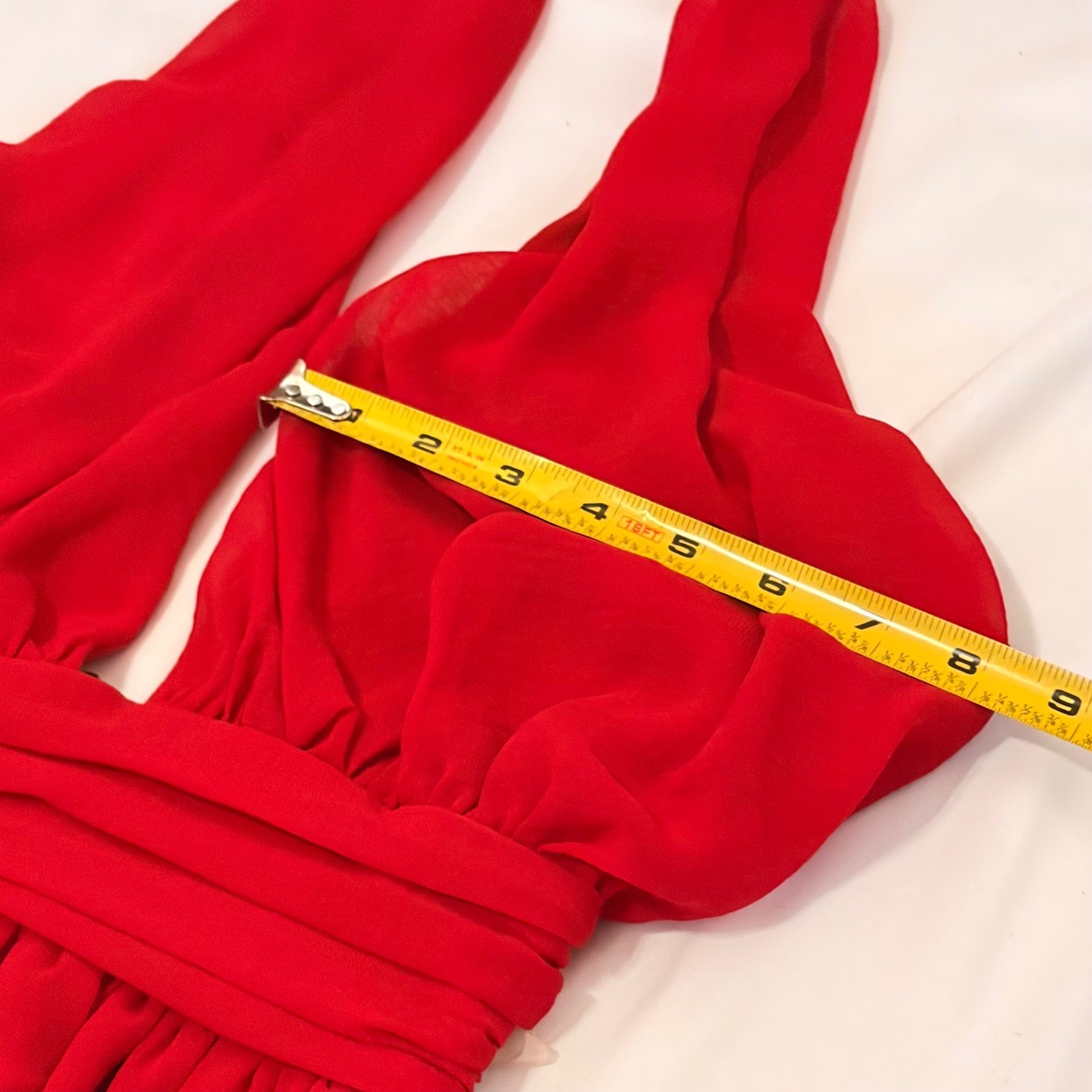 Lulus Stunning Red Halter minidress with a Plunging Neckline Open Back