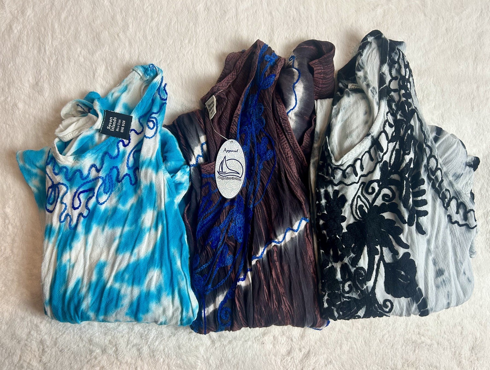 Seven Islands Womens Dress Lot of 3 One Size Sundress Flowy Beach Cover Up