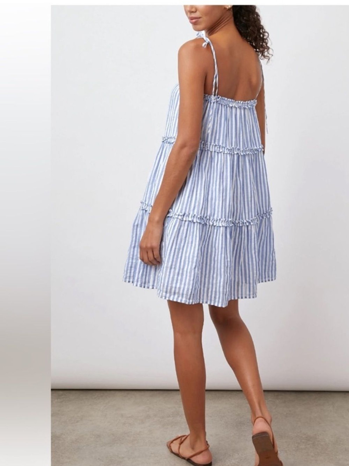 Rails Caralyn Lighthouse Striped Tiered MiniDress Coastal Beach Summer Coverup M