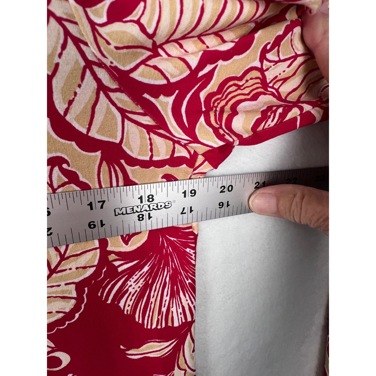 Lilly Pulitzer Womens L Pink Cream Floral Shift Dress 3/4 Sleeve Resort Coastal
