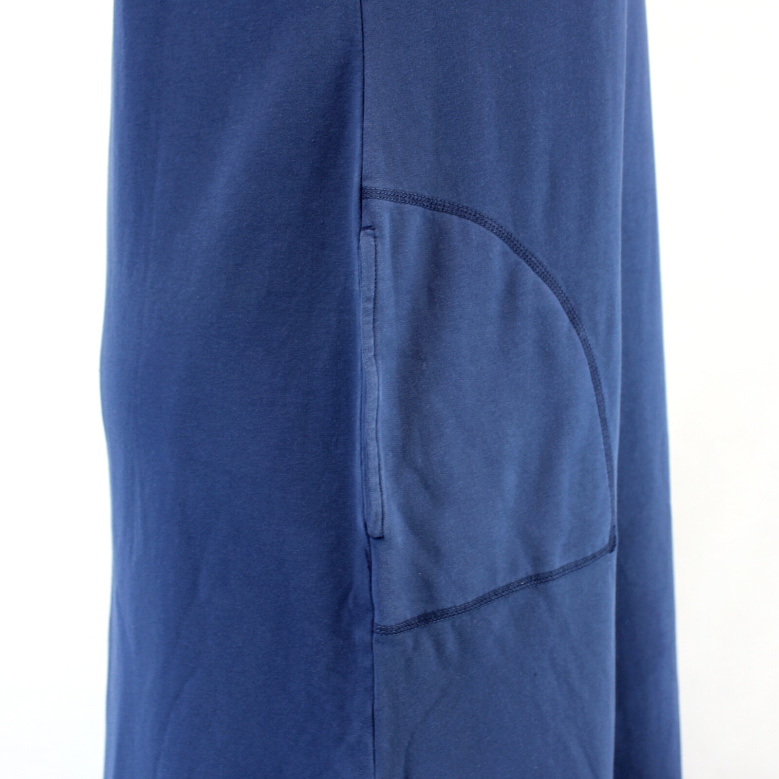 Talbots Plus Blue TERRY cotton Midi DRESS beach resort 3X pockets nautical
