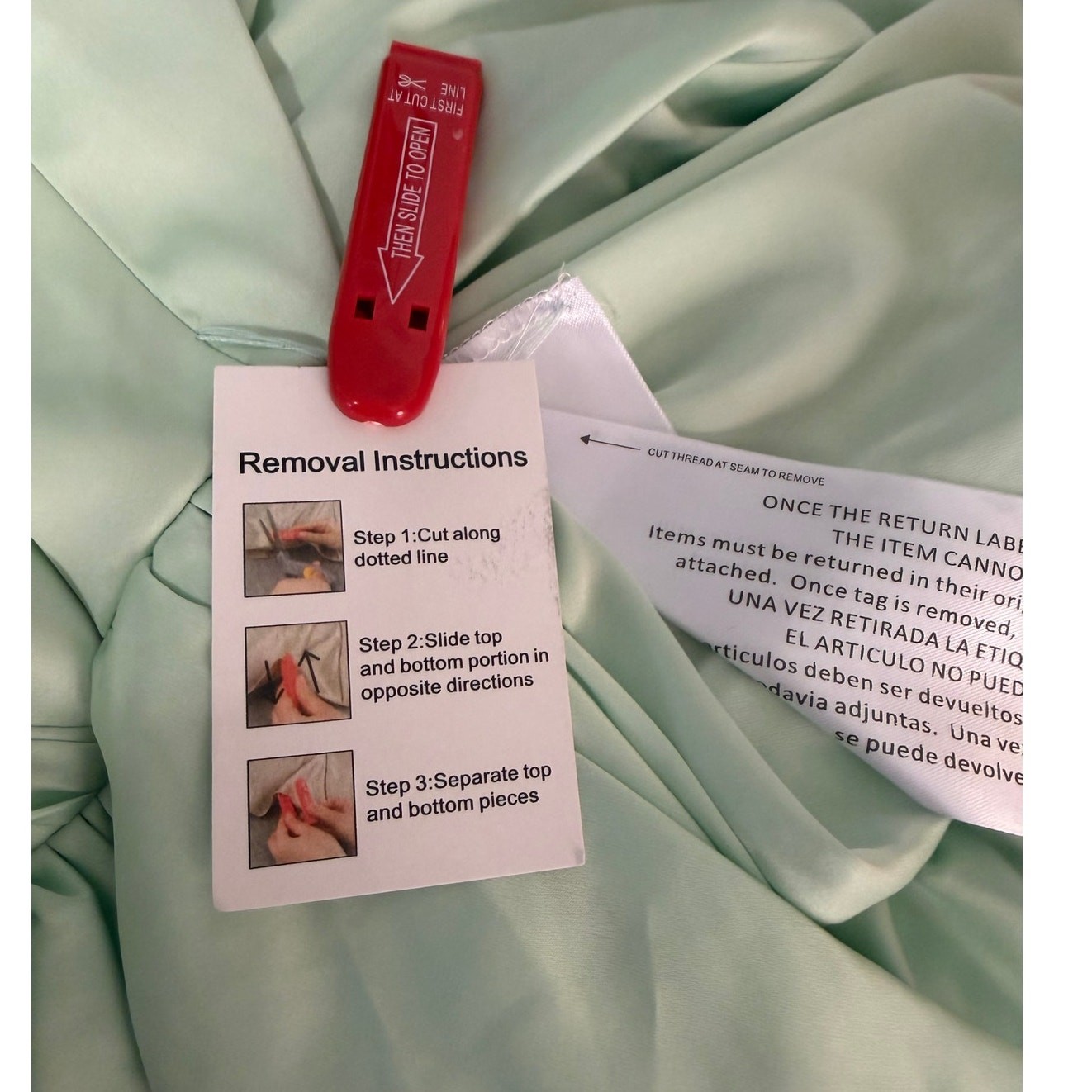 Mac Duggal Size 8 Light Green Satin Ruffled Prom Maxi Gown Dress 67815 NEW