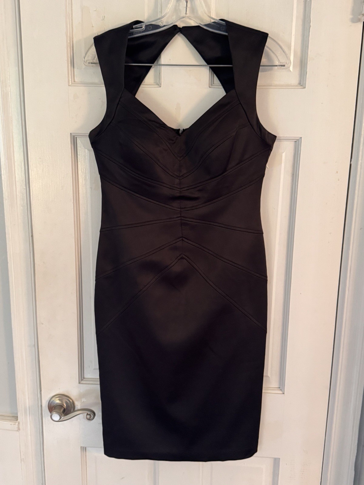 Jessica Simpson Ladies Black Bandage Bodycon Back Keyhole Dress – Size 6