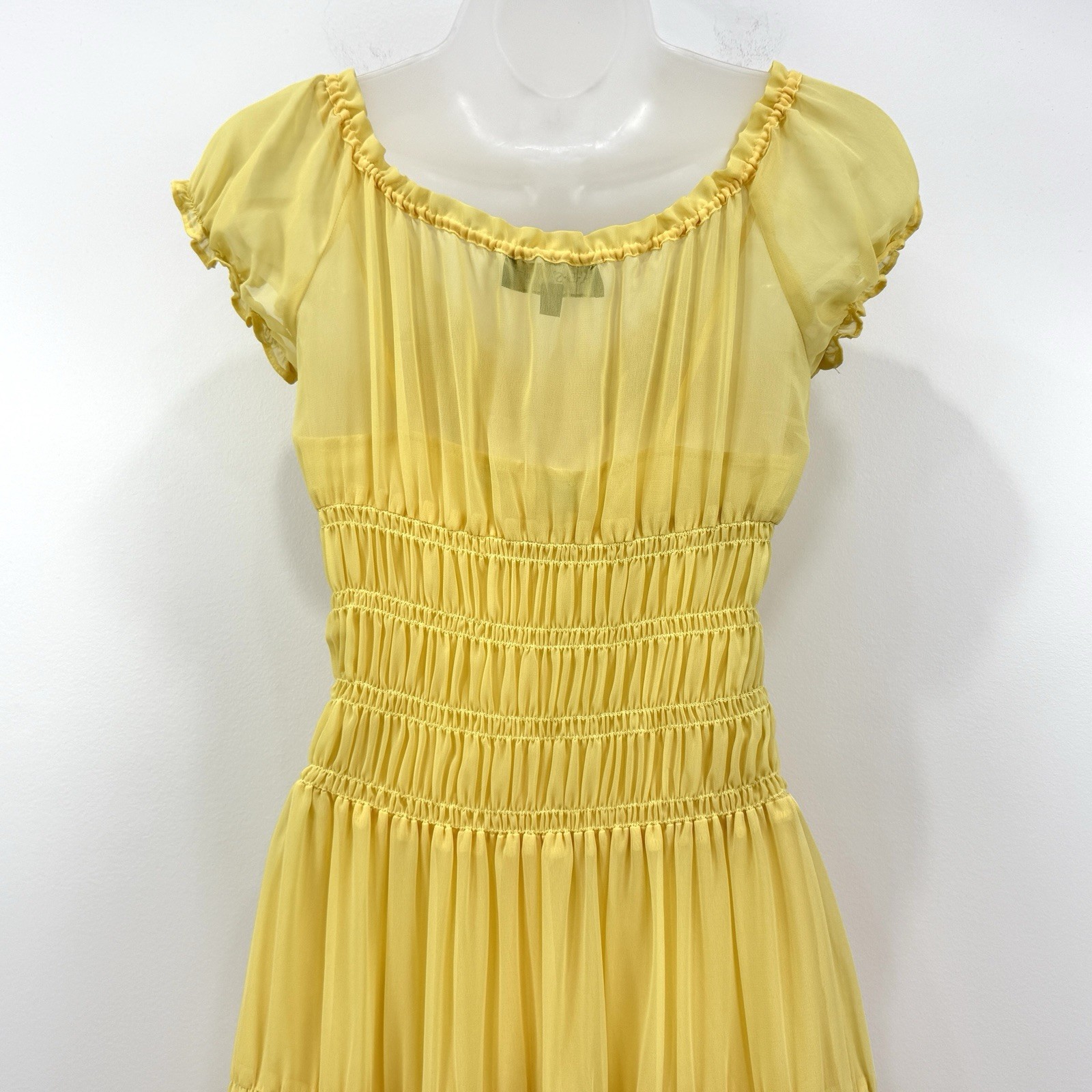 ABS Collection Dress 2 Yellow Milkmaid Coquette Babydoll Fairy Festival Gypsy
