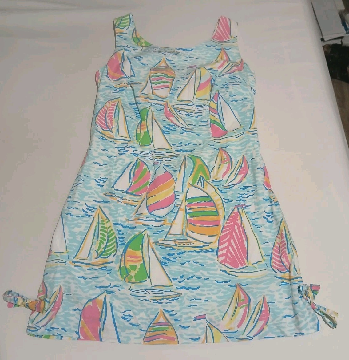 Lilly Pulitzer You Gotta Regatta Delia Shift Dress Sailboat Exposed Zipper Sz 2