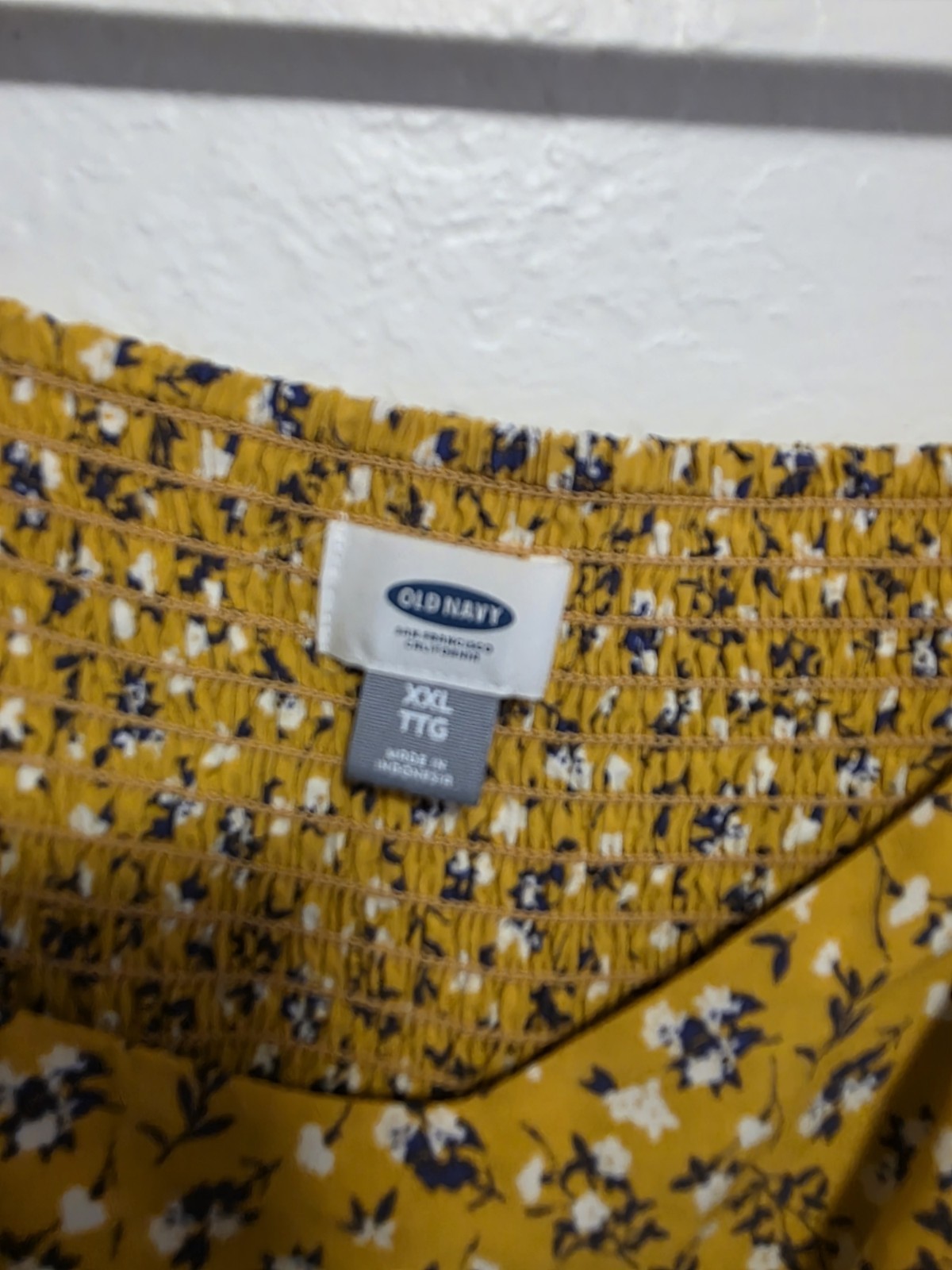 Old Navy Floral Smocked Back Spaghetti Strap Fit & Flare Mini Dress Sz XXL