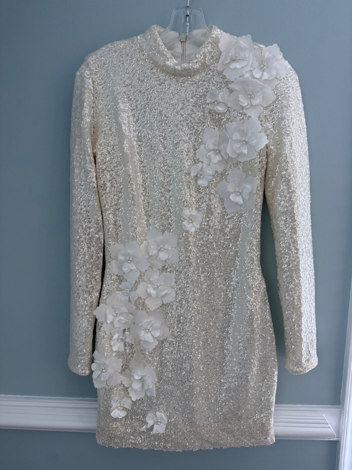 Helsi white silver dress from Anthropolgie size medium