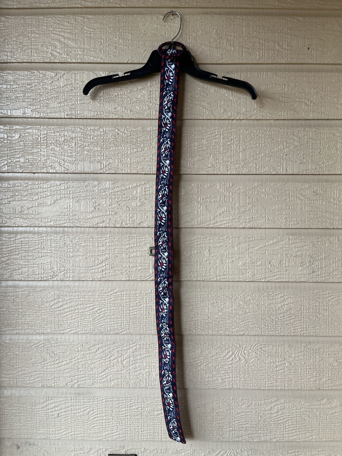 Dalia MacPhee womens Belted Long Maxi Dress size Large (8-10) Navy & Red Floral