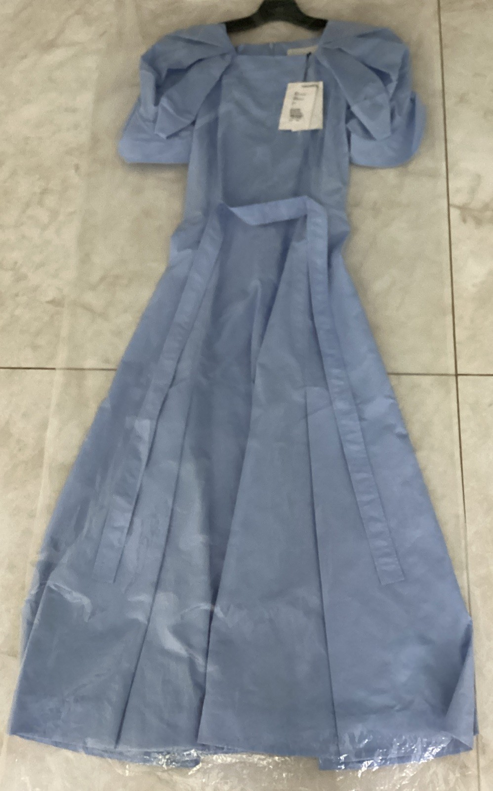 3.1 Phillip Lim Collapsed Bloom Sleeve Dress Oxford Blue Size 0 E241-90162LCE