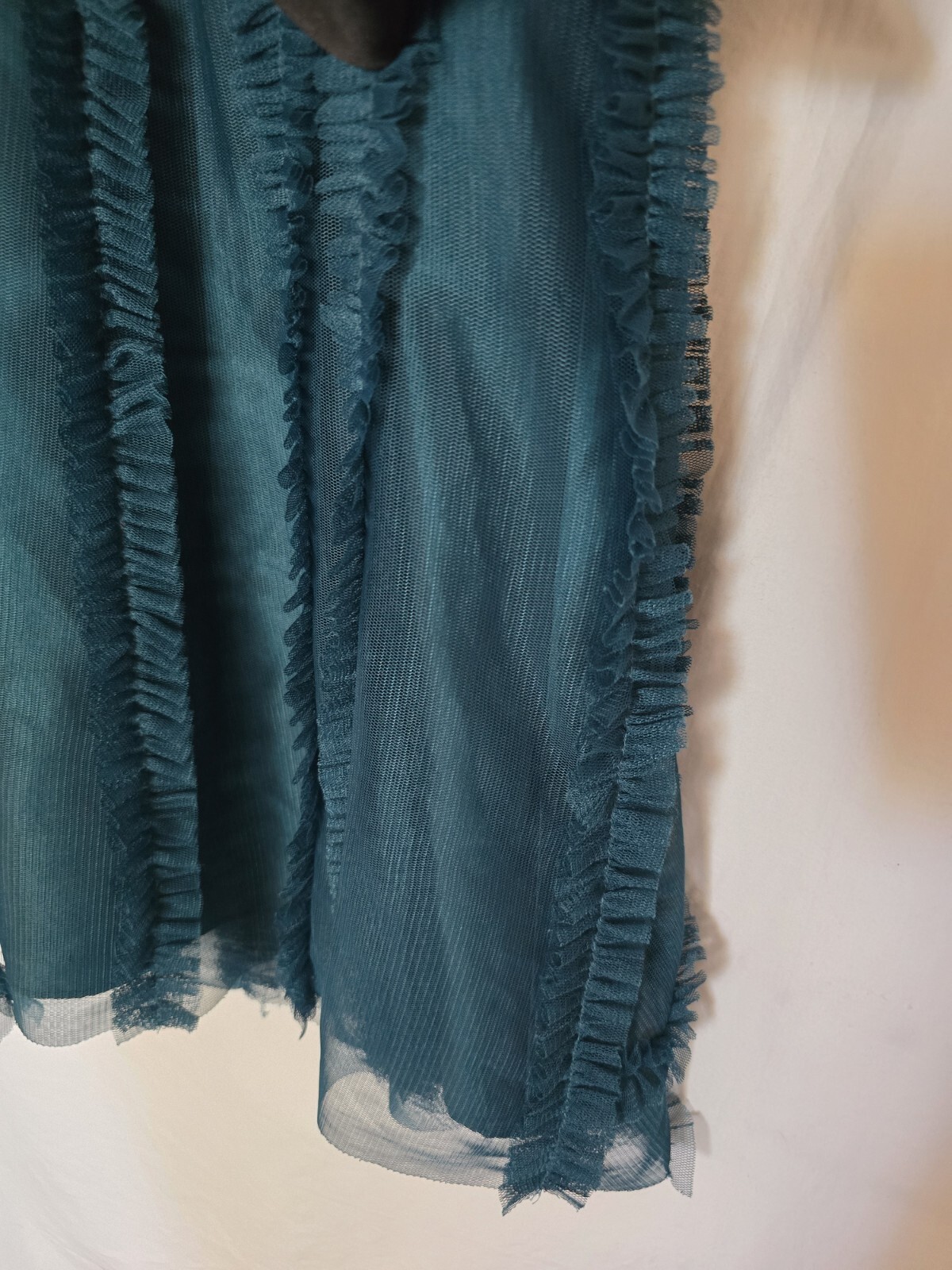 Max & Cleo Dark Jade Sophia Strapless Sweetheart Dress Size 2 Ruffle Tulle