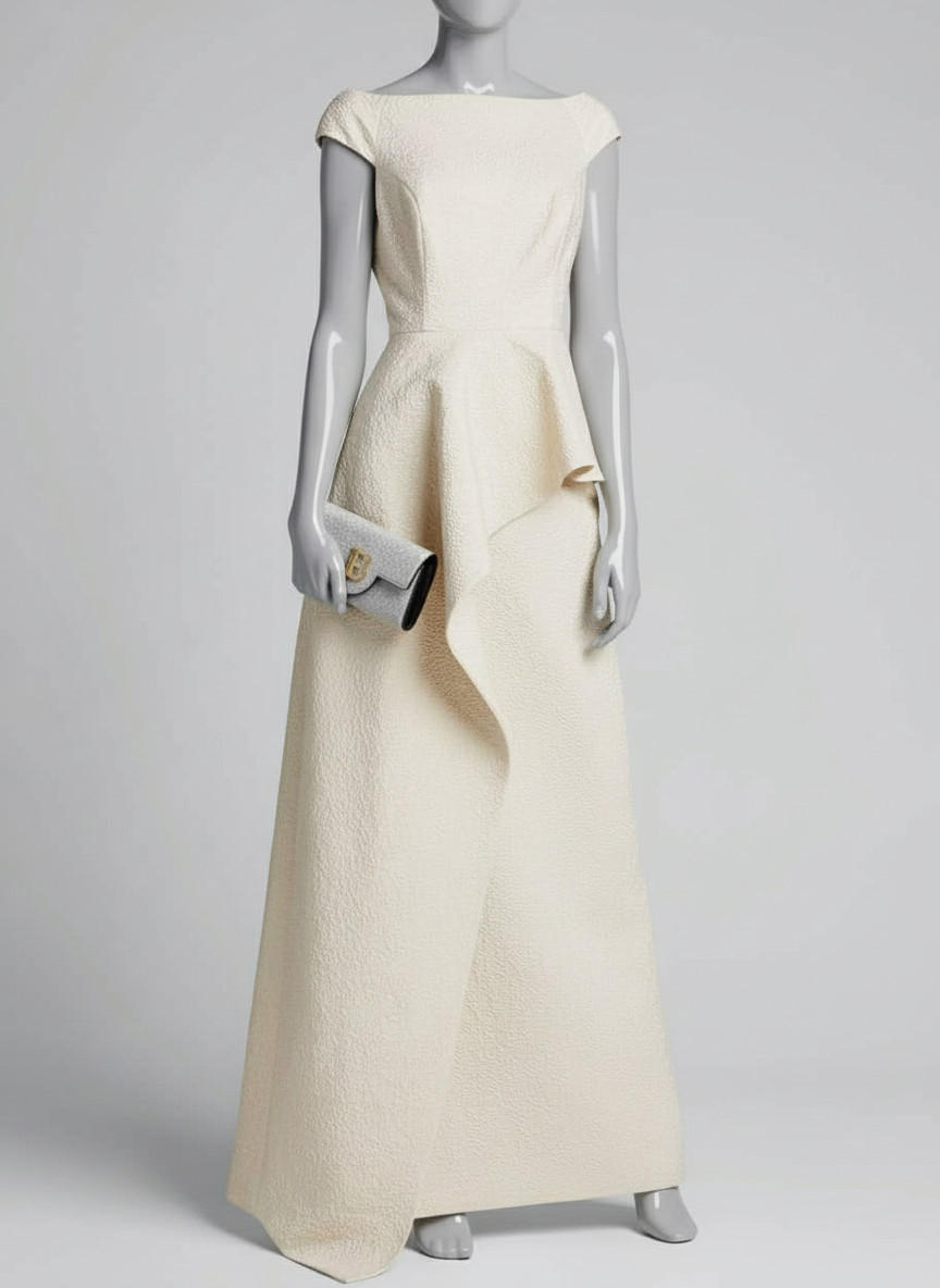 Rickie Freeman for Teri Jon Women’s Gold Metallic Prom Evening Dress Size 8