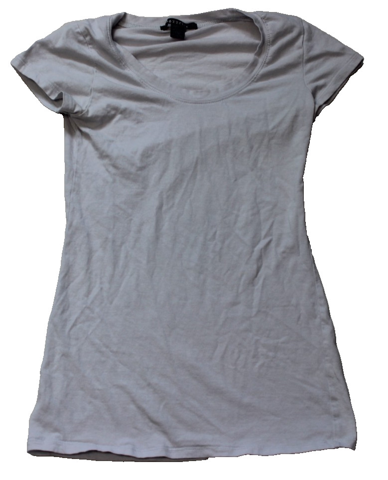 Bozzolo T-Shirt Dress Women’s Size L Gray Short Sleeve Scoop Neck Basic Stretch