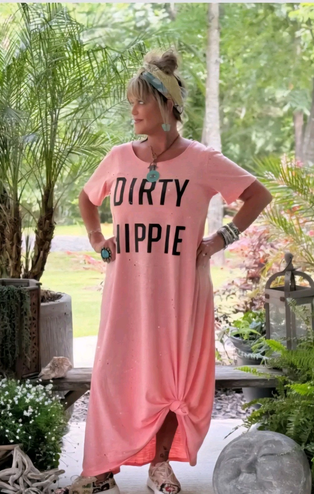 NWT! Jaded Gypsy Tangerine Vintage Wash Dress Free Size