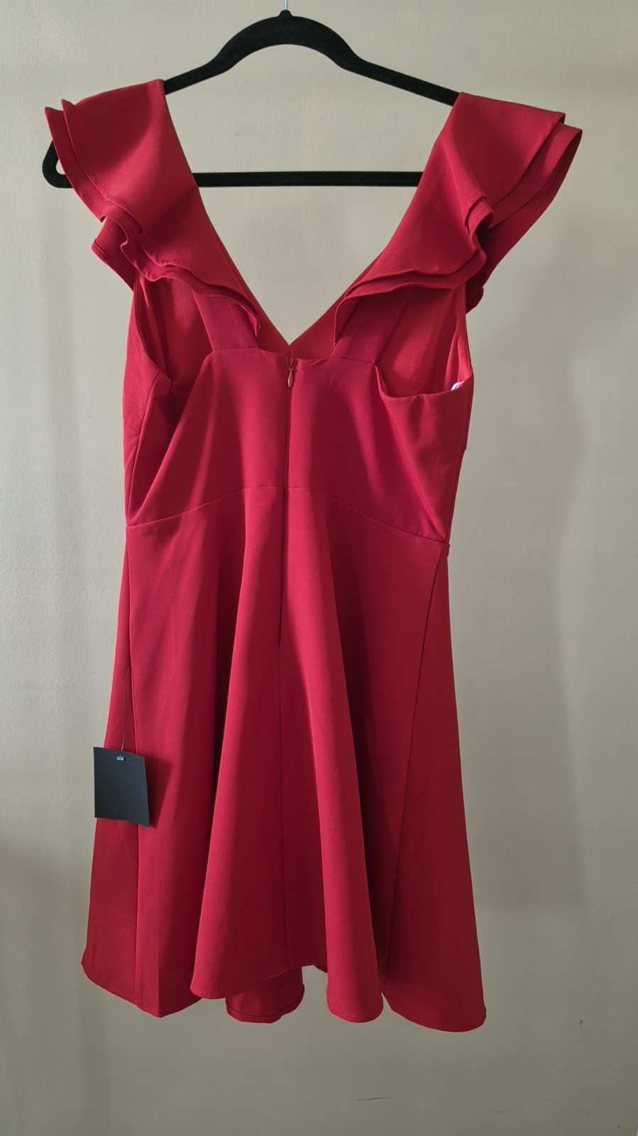 Lulus Divine Darling Red Ruffled Skater Dress
