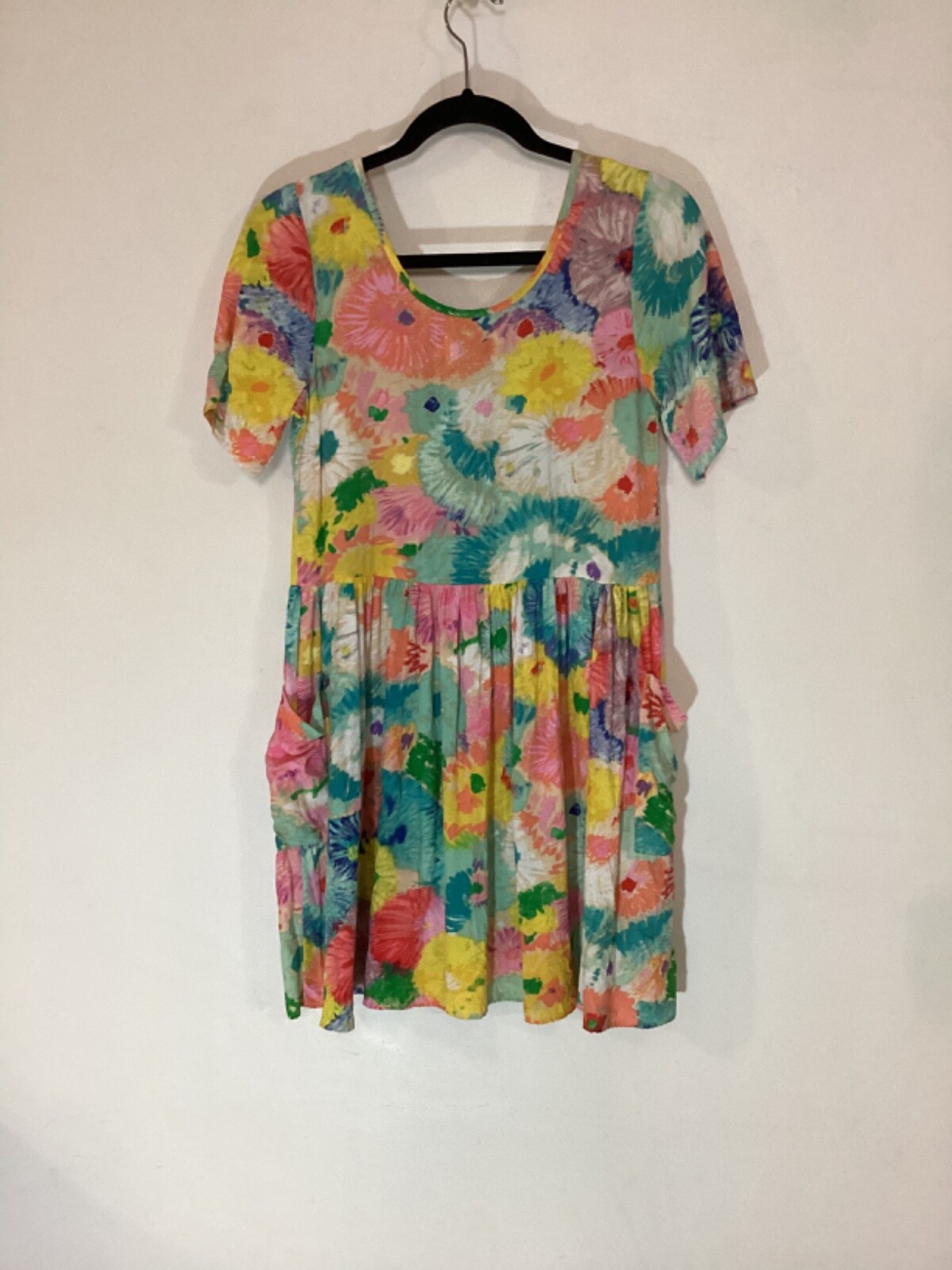Jams World Hula Moon “Burst” Floral Dress Made in Hawaii (XS)