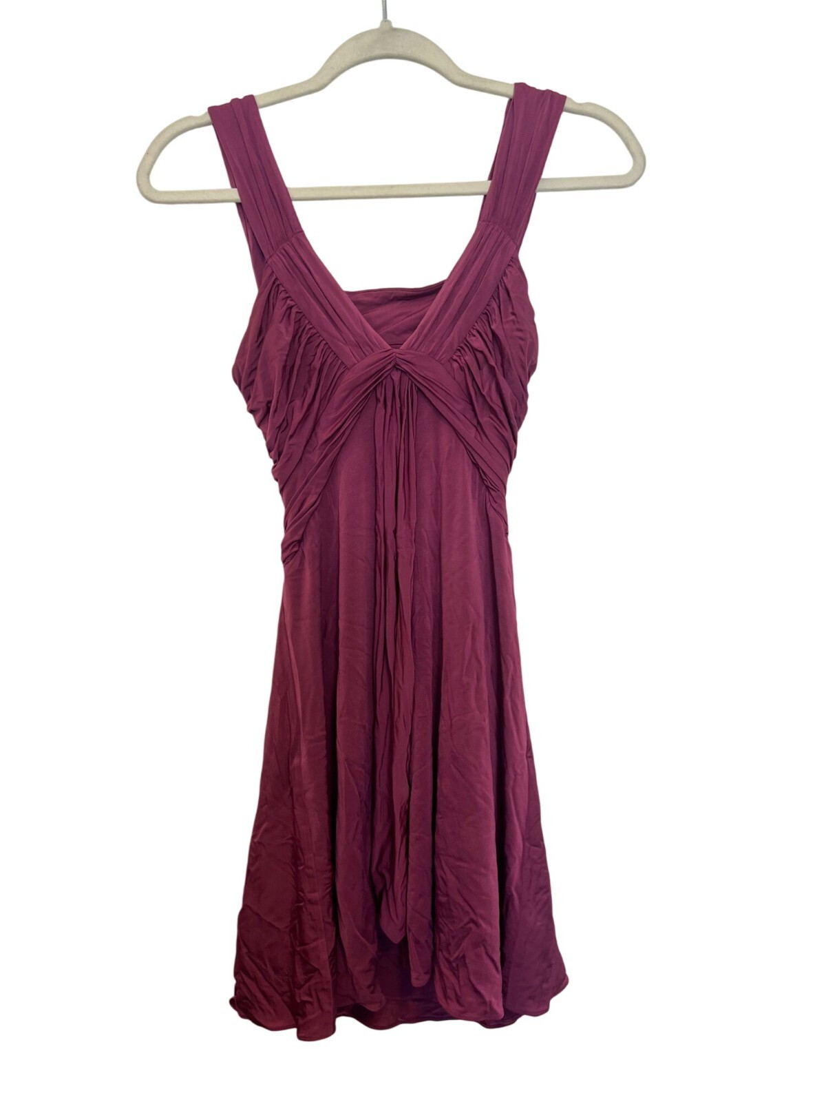Marciano Magenta Sleeveless Ruched Mini Dress XS Acetate/Spandex Blend