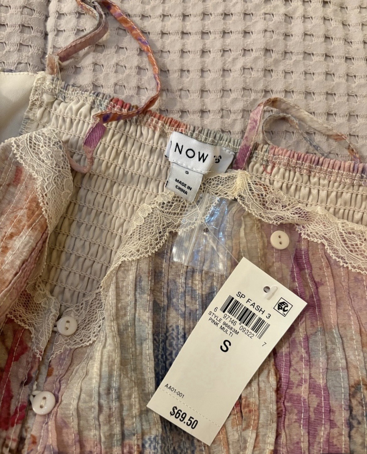 And Now This Women’s Size Small Button down Patchwork Dress