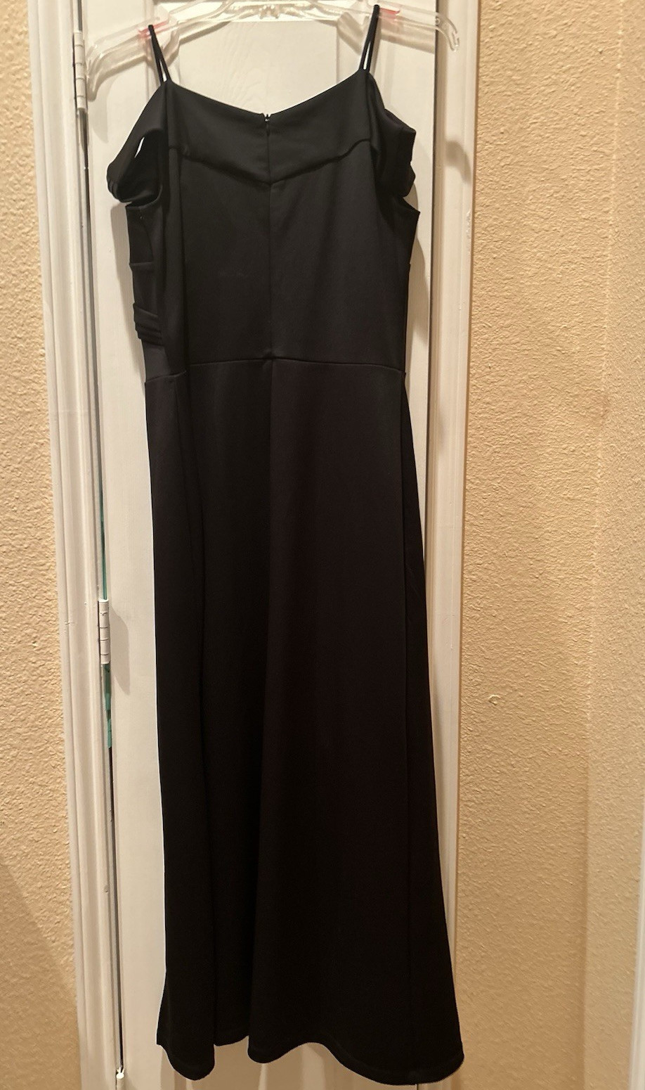 Alexa B Nites Women’s 14W Plus Black Cold Shoulder Ruffle Wide-Leg Jumpsuit