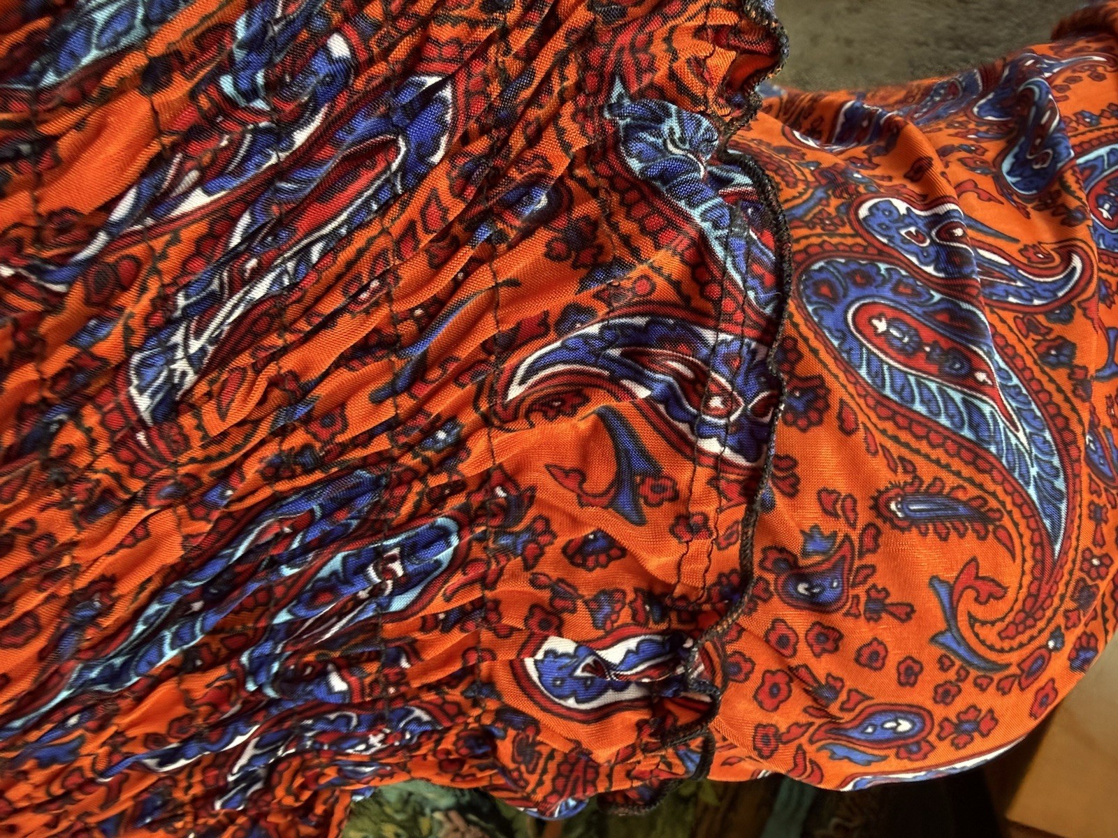 Just Love Mini Sun Dres/ Cover Up Smocked Bust Vibrant Colorful Paisley 1X