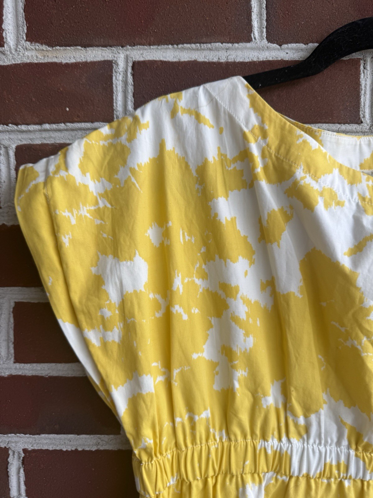 Gap Maternity Dress Size Small Cap Sleeve White And Yellow