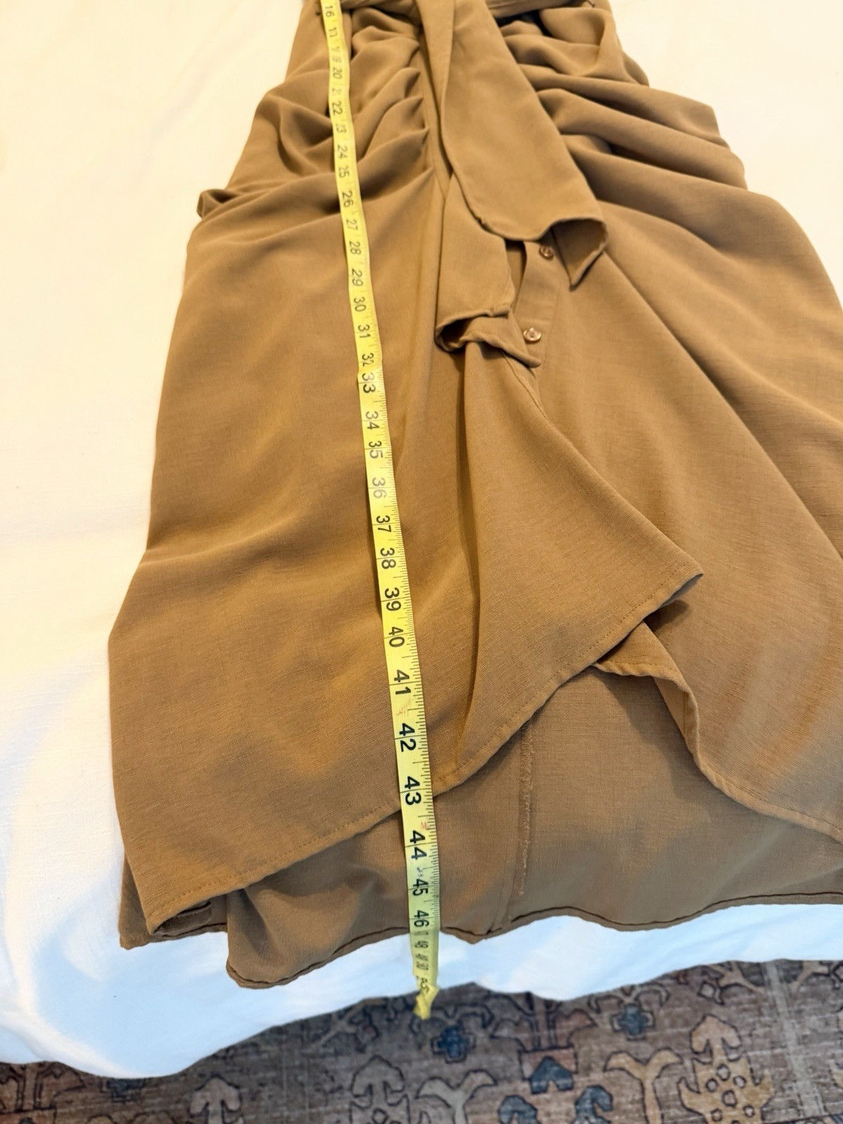 Steve Madden Brown Solid Shirt Dress Collared Short Sleeve Button Belted 4