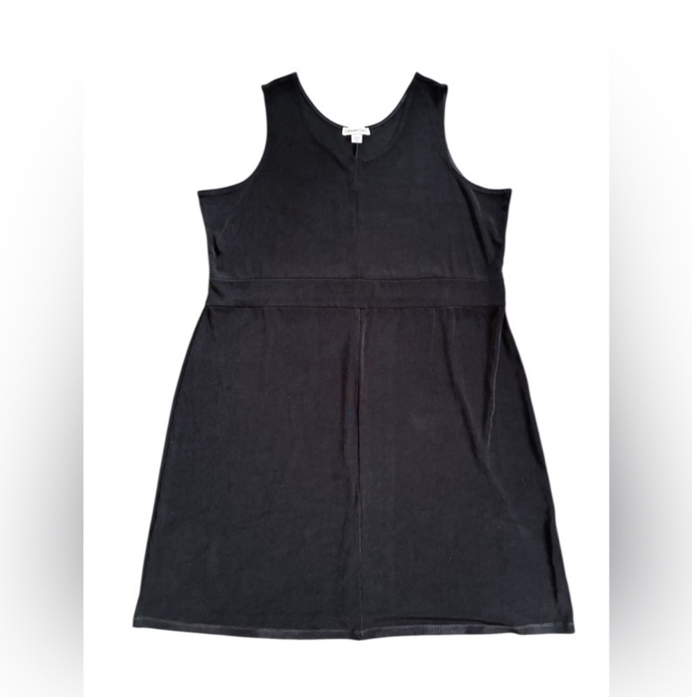 Coldwater Creek Dress 3X Black Sleeveless Travel Knit Wrinkle Resistant Stretch