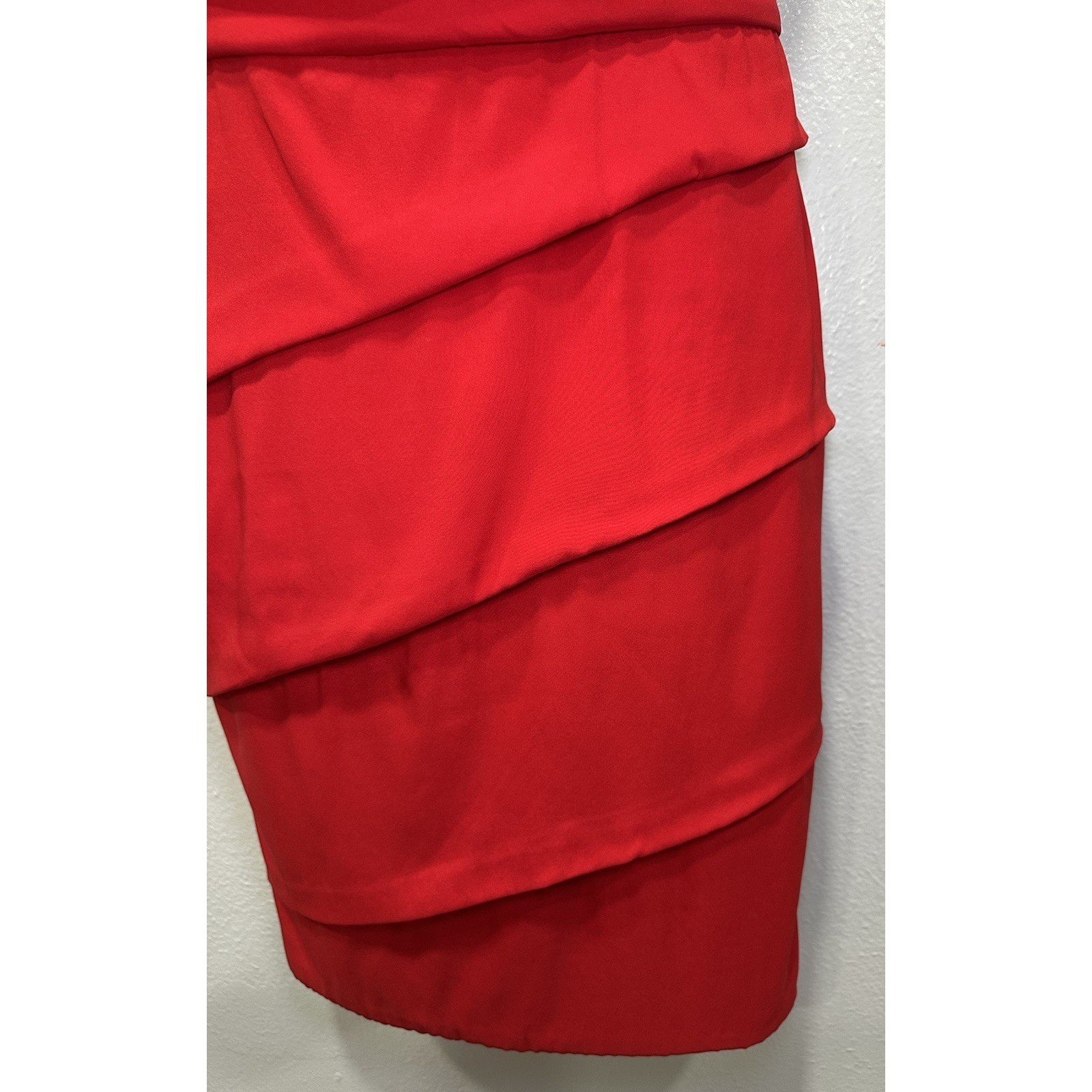 Maria Bianca Nero Mini Dress Medium Red Silk Lining Halter Evening Party Rushed