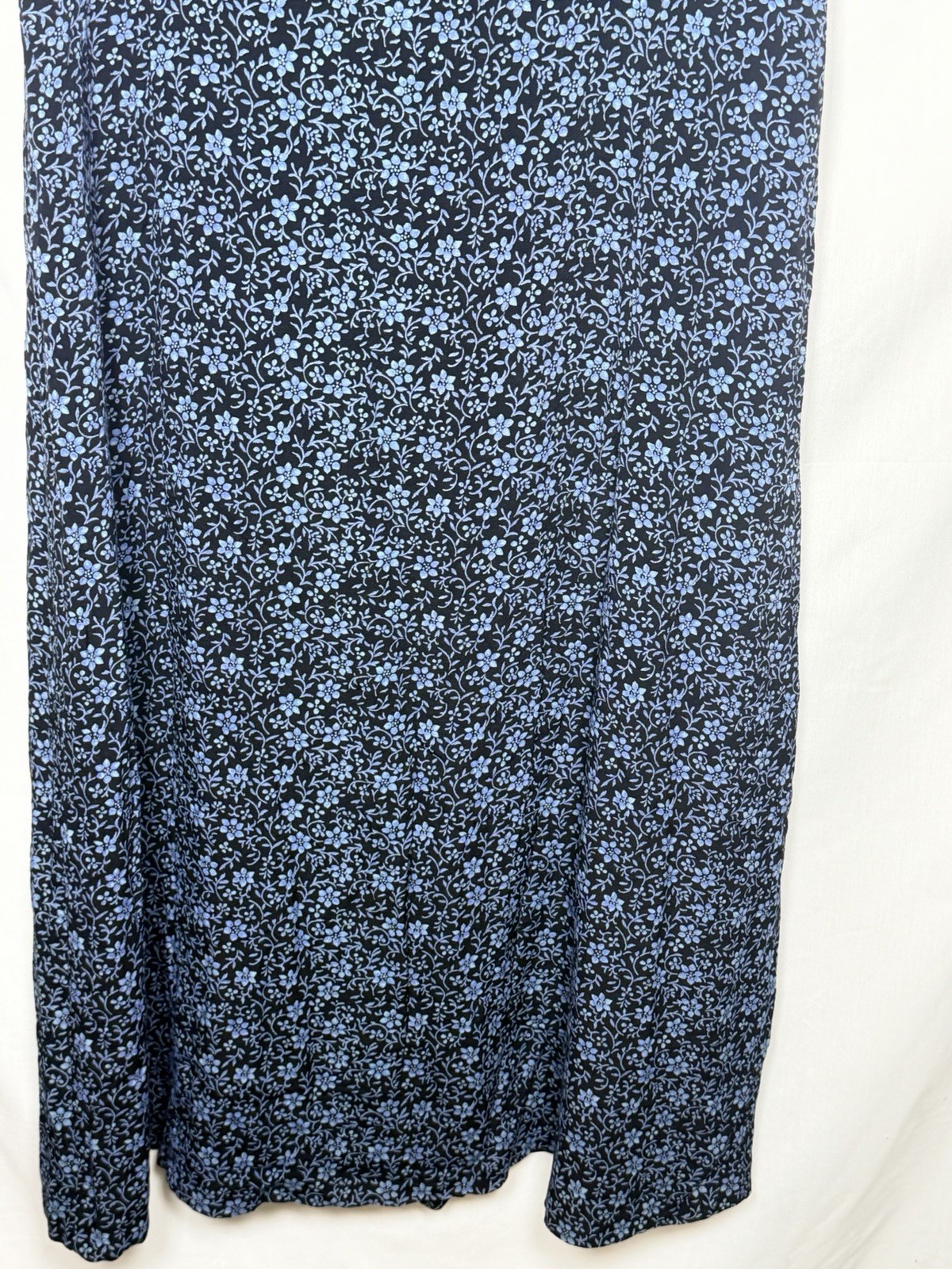 L.L. Bean Vintage Timeless 90s Floral Midi Dress Modest Womens 12 Cottagecore