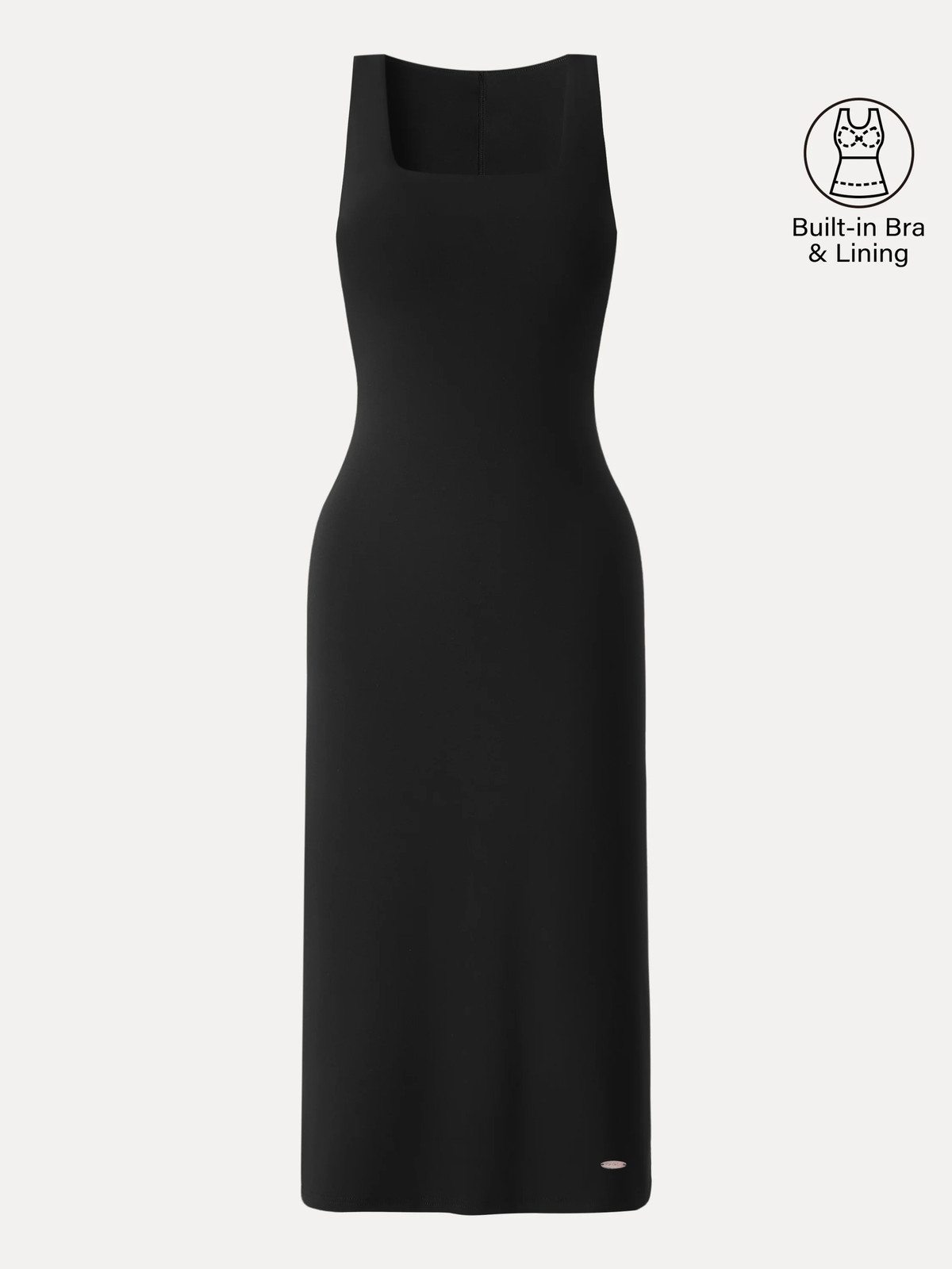 OGL Back Smoothing Bandless Square Neck Midi Bra Dress