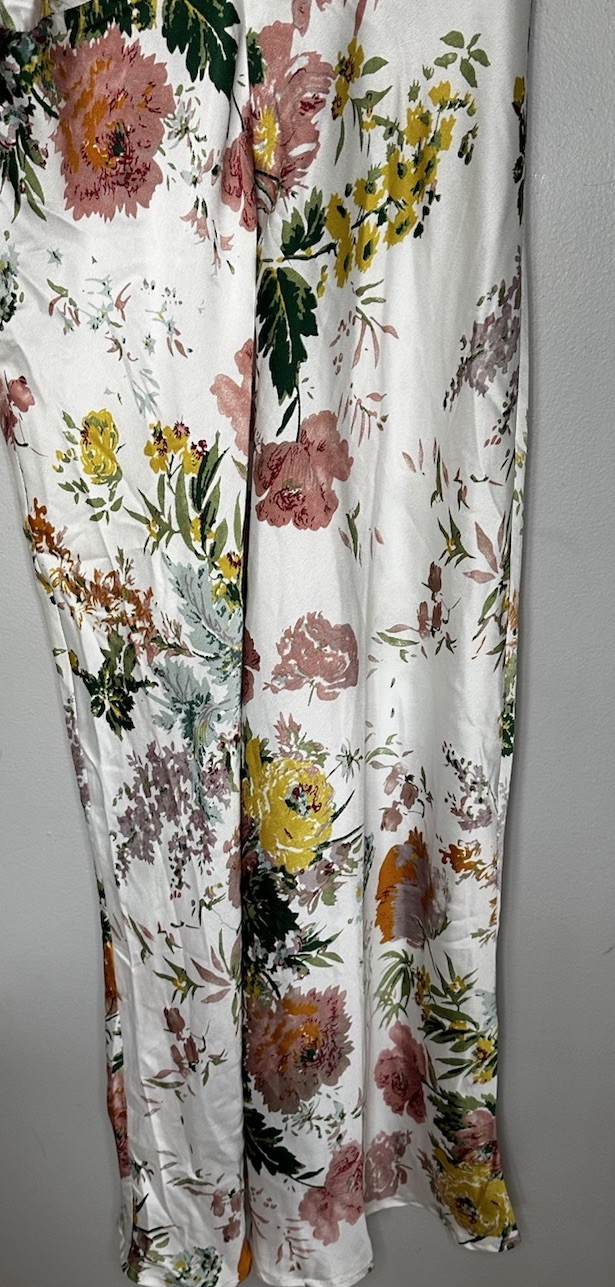 Petal and Pup Floral Satin High Neck Sleeveless Dress size L