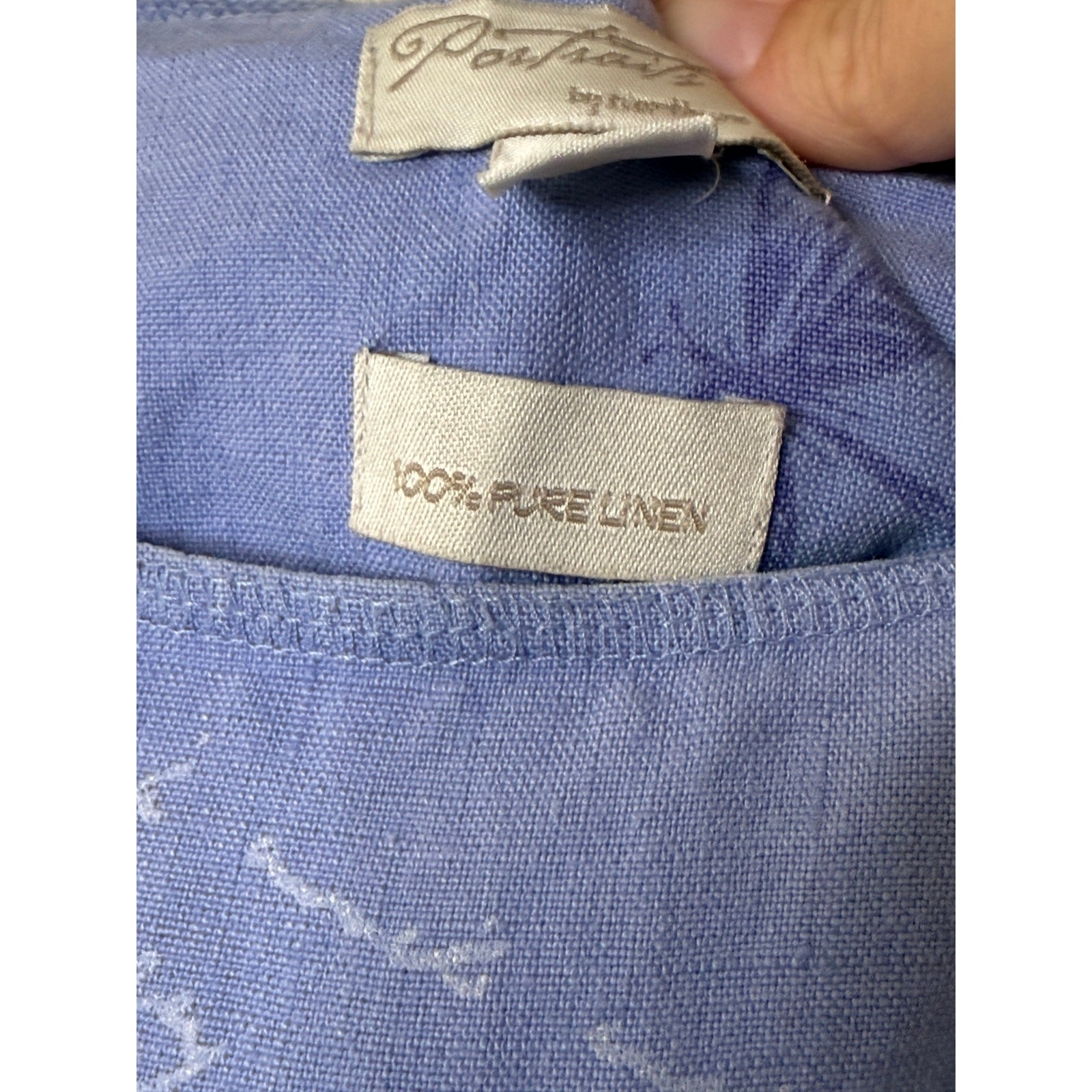 Portrait by Northern Isles 100% Pure Linen Blue Floral Dress Women’s 12