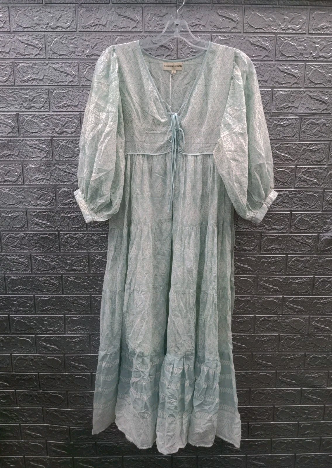 New Daughters Of India Women’s Jasmine Maxi Dress Sea Mist Sz S (4-6)