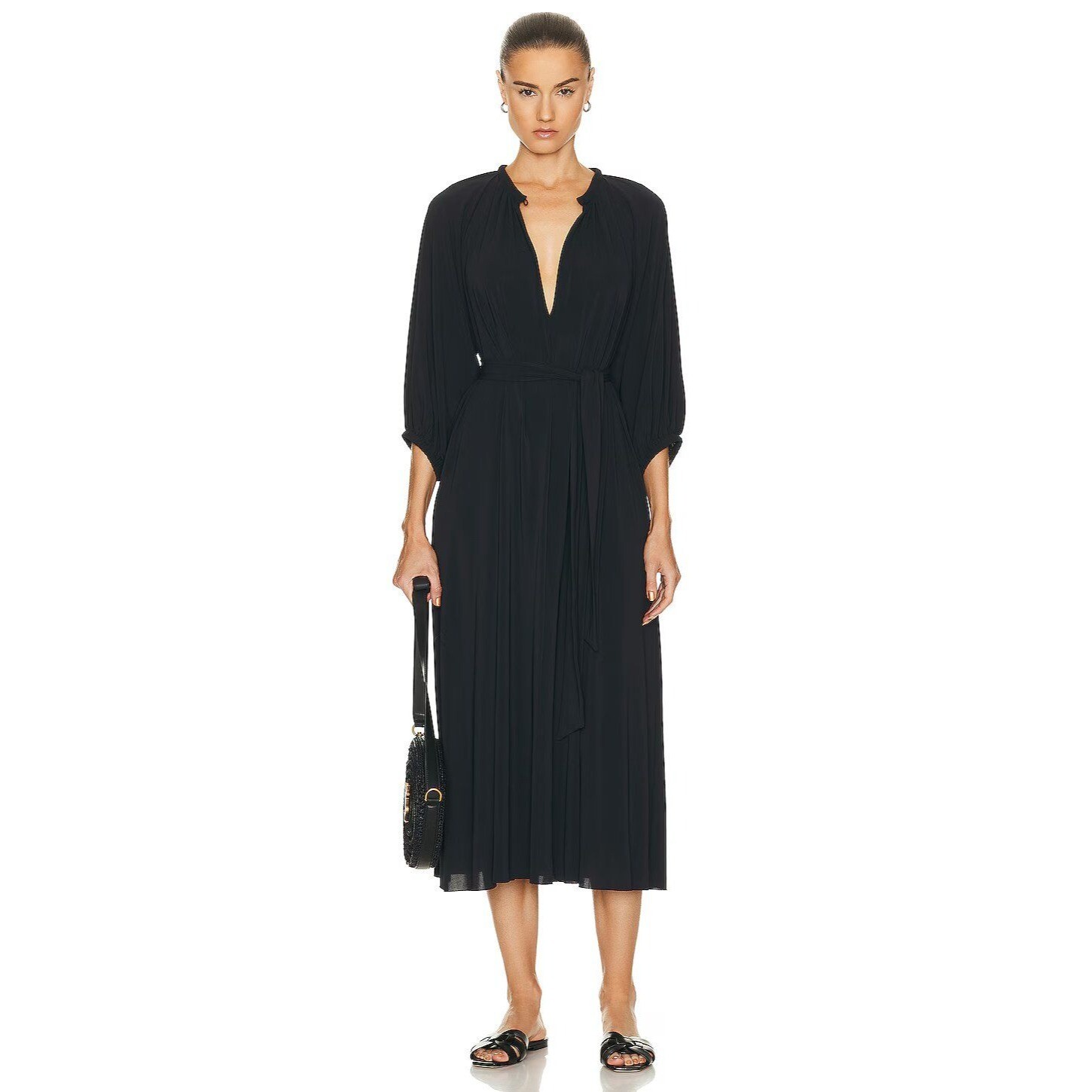 ERES Adela Dress in Noir Black Medium New Womens Maxi Long Beach Gown