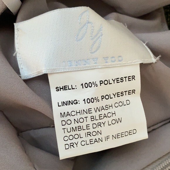 Jenny Yoo Crepe Overlay Bow Back Bridesmaid Gown Size 4 in Taupe-U47 Style JY540