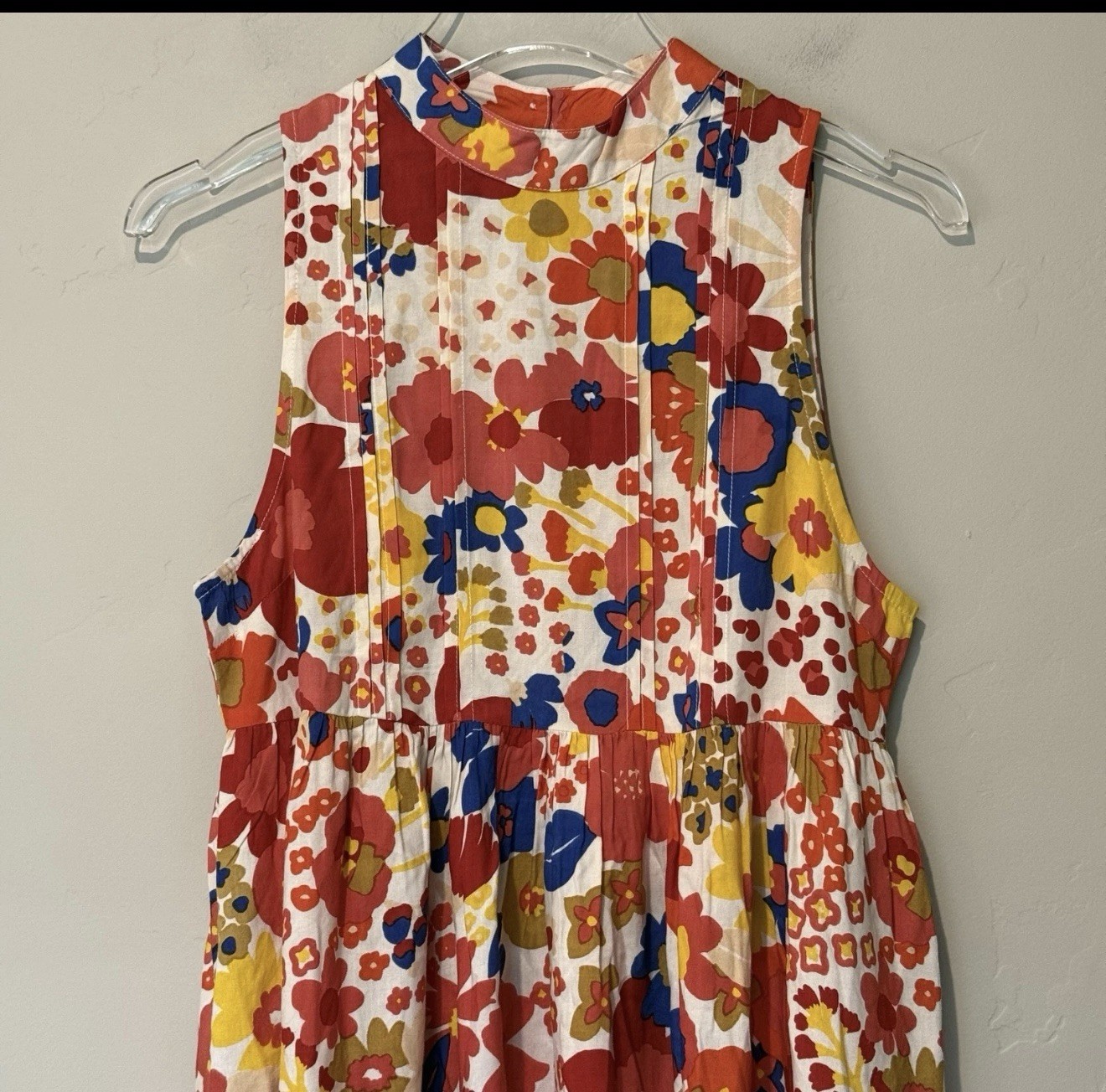 XIX PALMS Dress Womens S Multicolor Sundress Rayon Boho Hawaii Resortwear Cruise
