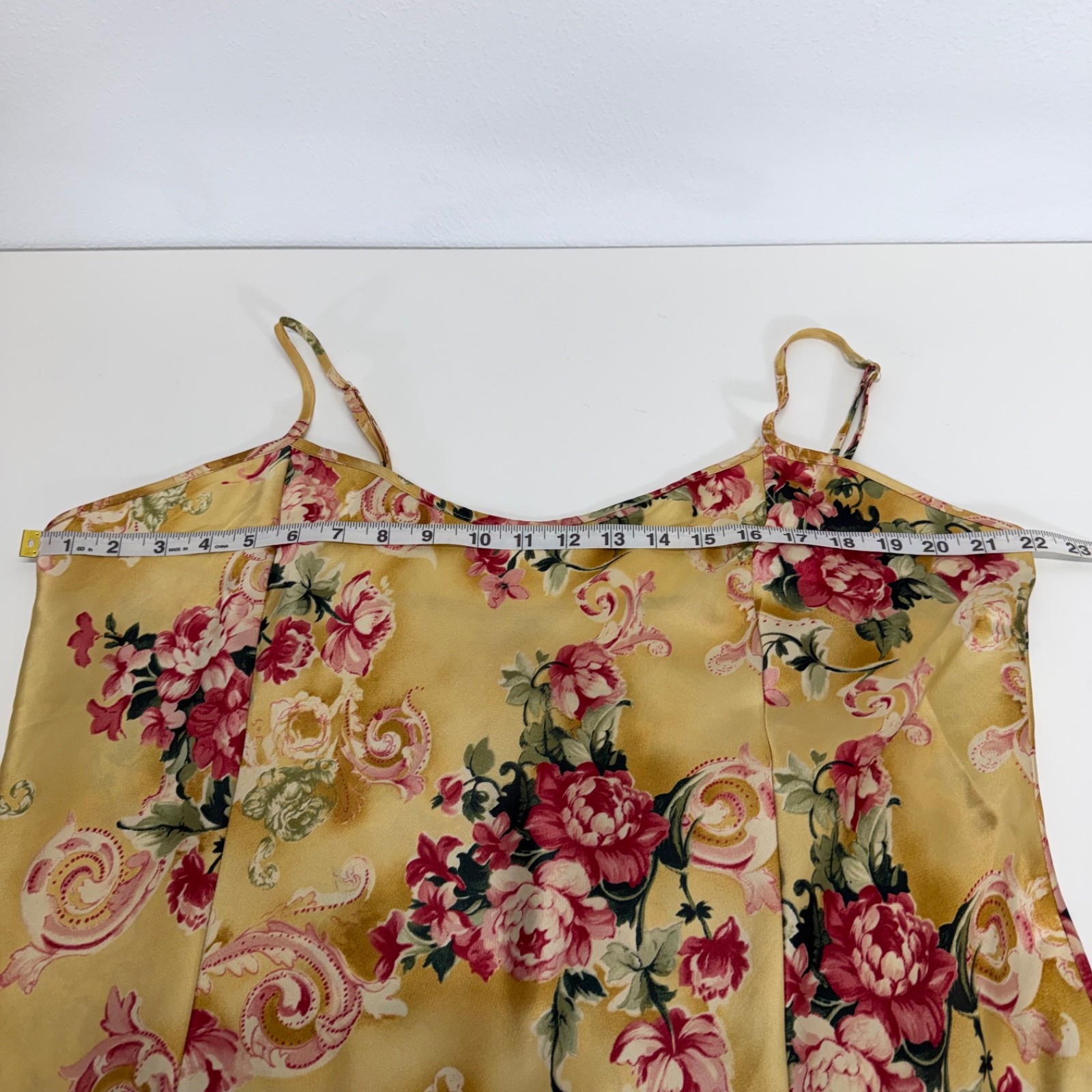 Sophia by Delicates Floral Silky Split Thigh Floral Elegant Slip Dress Size XL