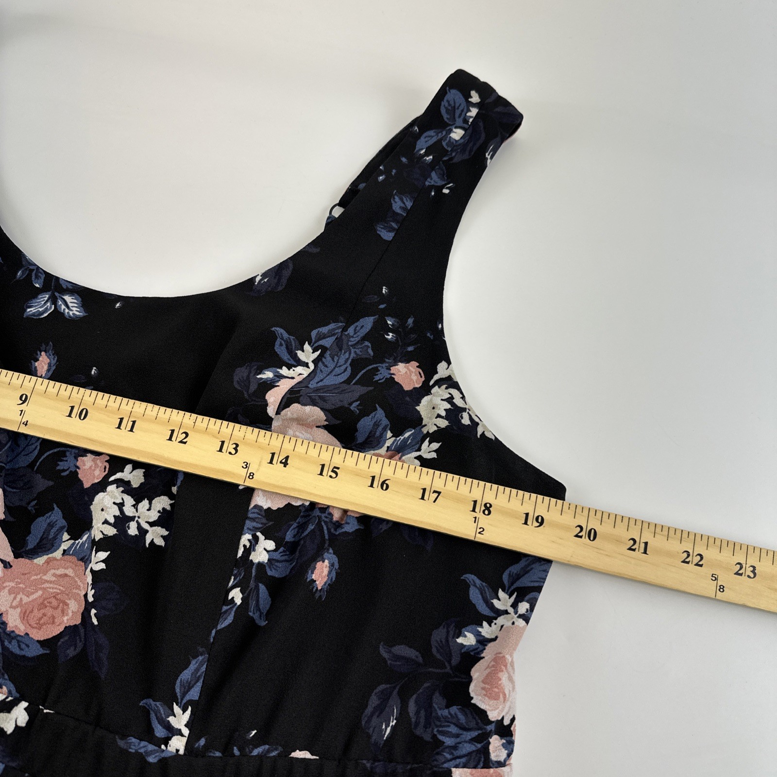 Torrid Black Floral Georgette Maxi Dress Tank Lined Flare 11688091 Women Plus 2X