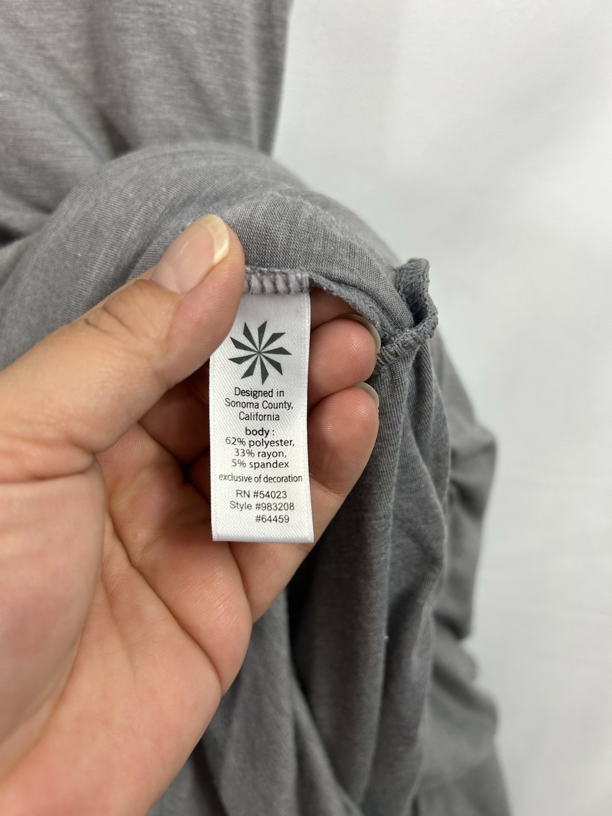 Athleta Step Up Dress Medium Gray Heathered V-Neck Ruched Side Cap Sleeve S2014
