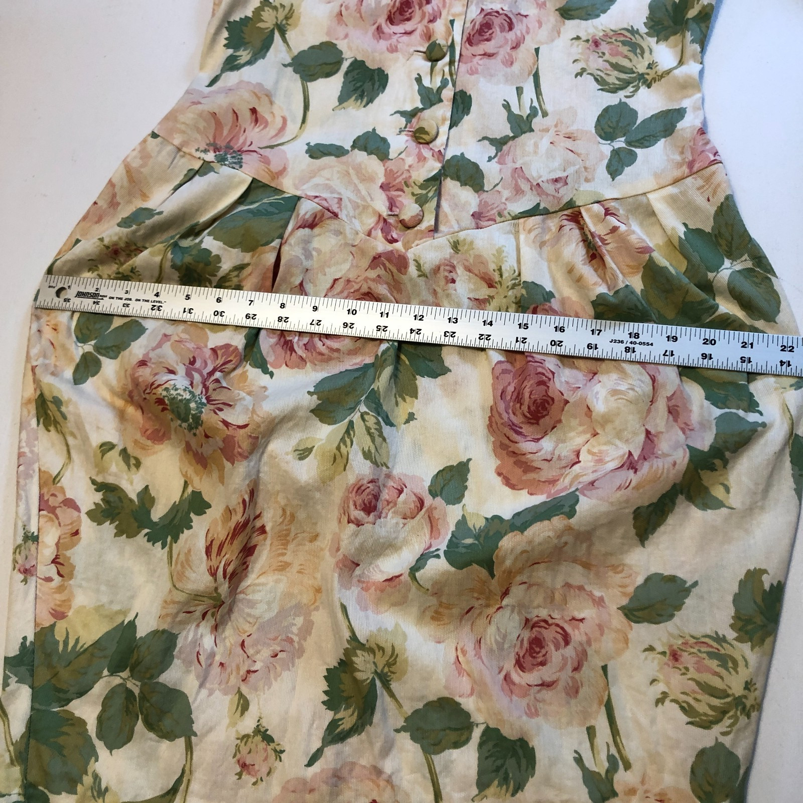 vtg Regina Kravitz 1930s Tulip Style Floral Dress Sz 12 Union Made in USA