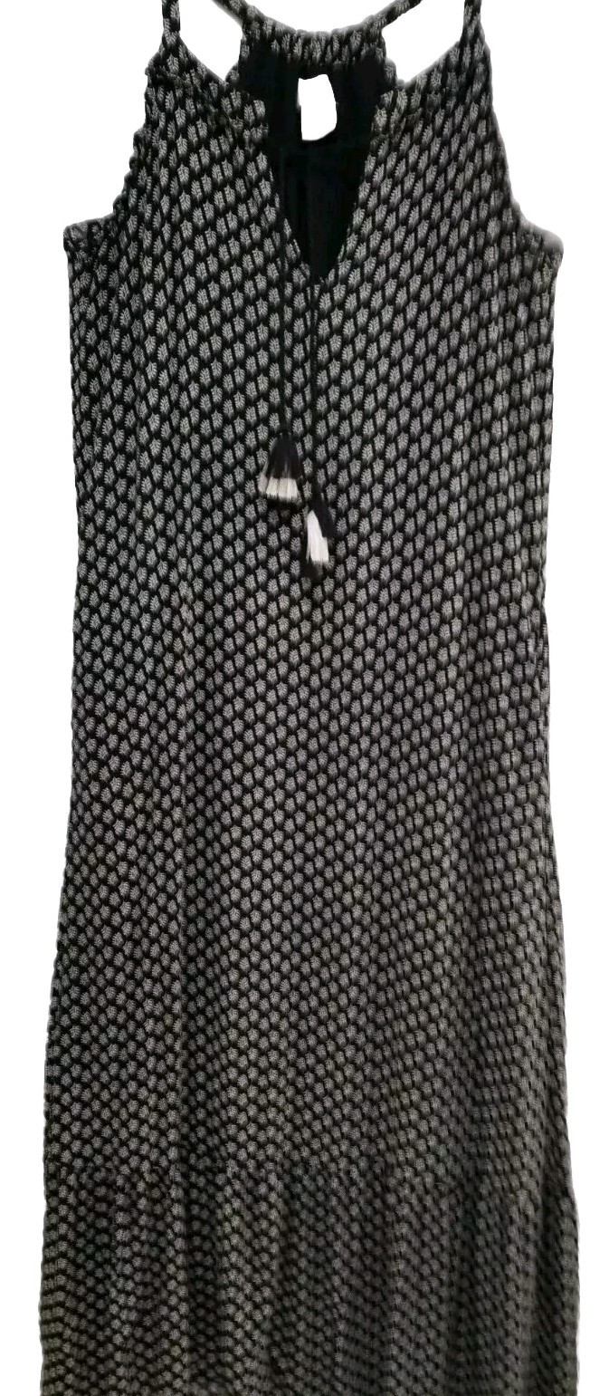 The Prairie By Rachel Ashwell Maxi Dress Womens XSmall Black Print Sleeveless