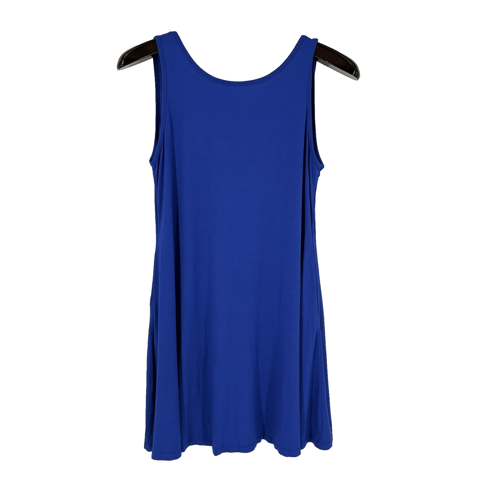 Yelete Dress Womens Small Blue V Neck Sleeveless Tank Swing Trapeze Jersey