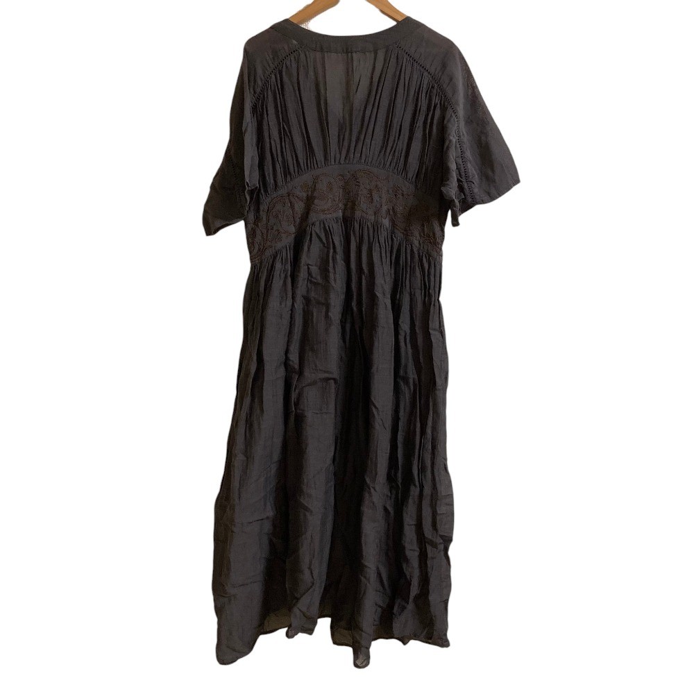 JOURNAL STANDARD relume Embroidery Gathered Dress Free Size Gray Women USED