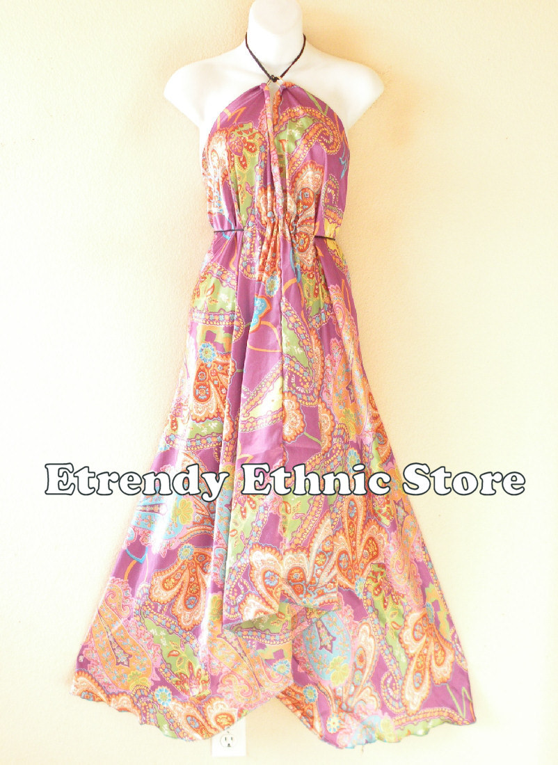 Versatile Two Rings Sexy Silk Multi Wear Scarf Women Maxi Dress Skirt, Maternity