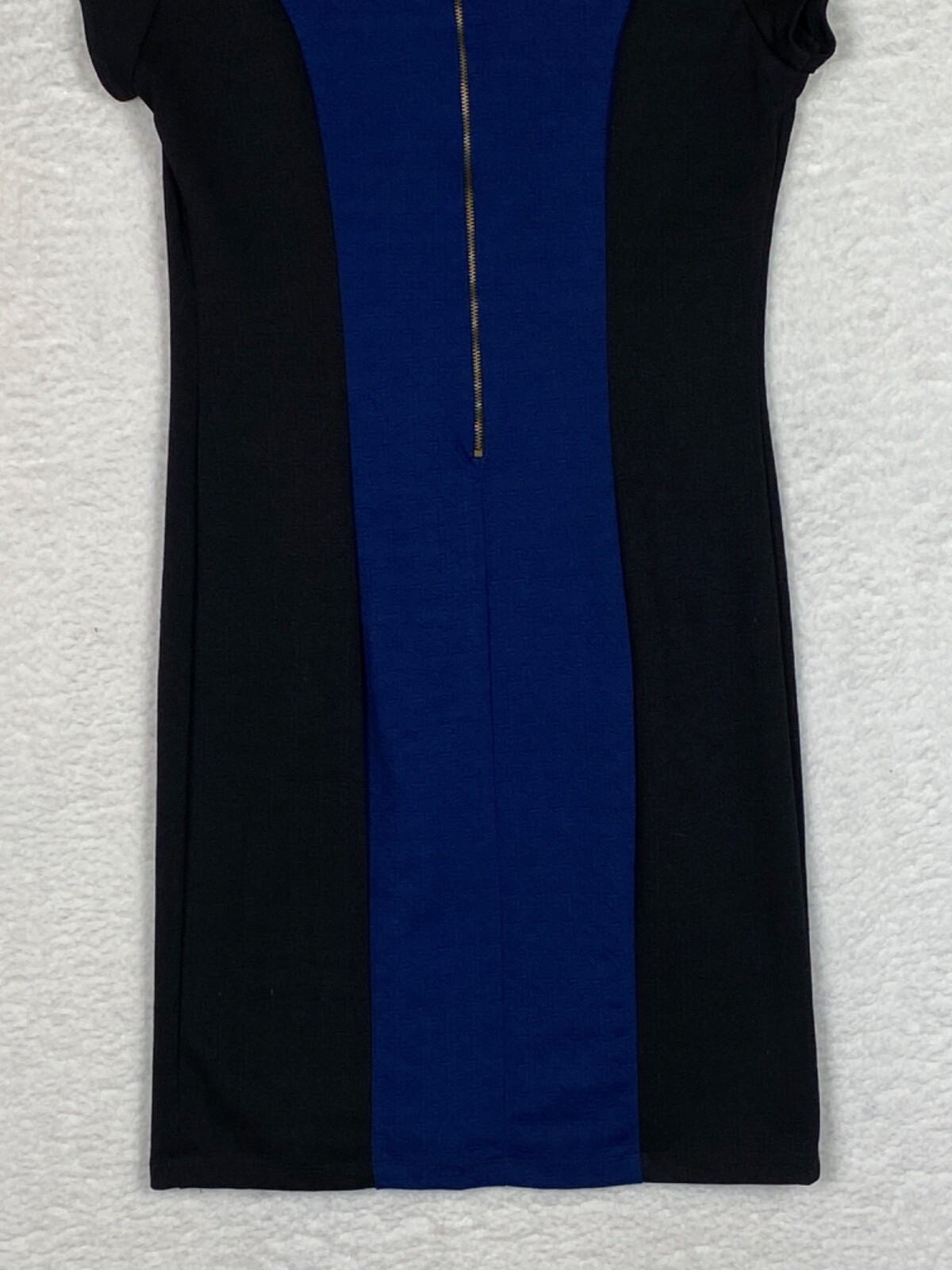 My Michelle Sheath Dress Junior 13 Color block Textured Short Sleeves Office