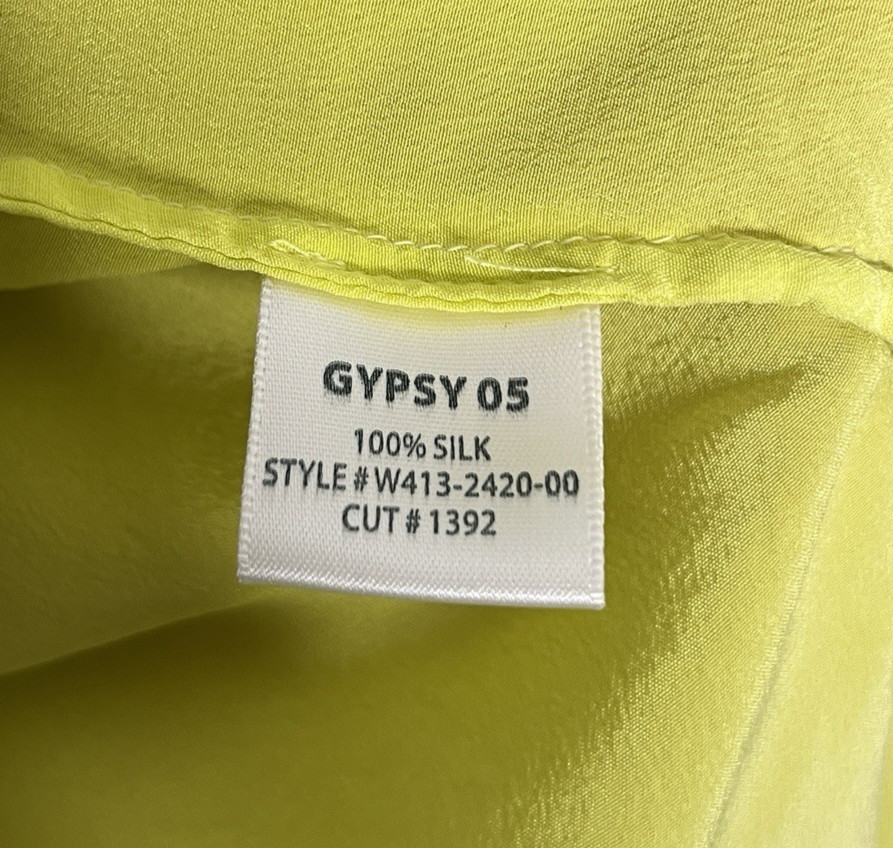 Gypsy 05 Triangle Spaghetti Panel V-Neck Cami Dress in Sky & Lime Size XS