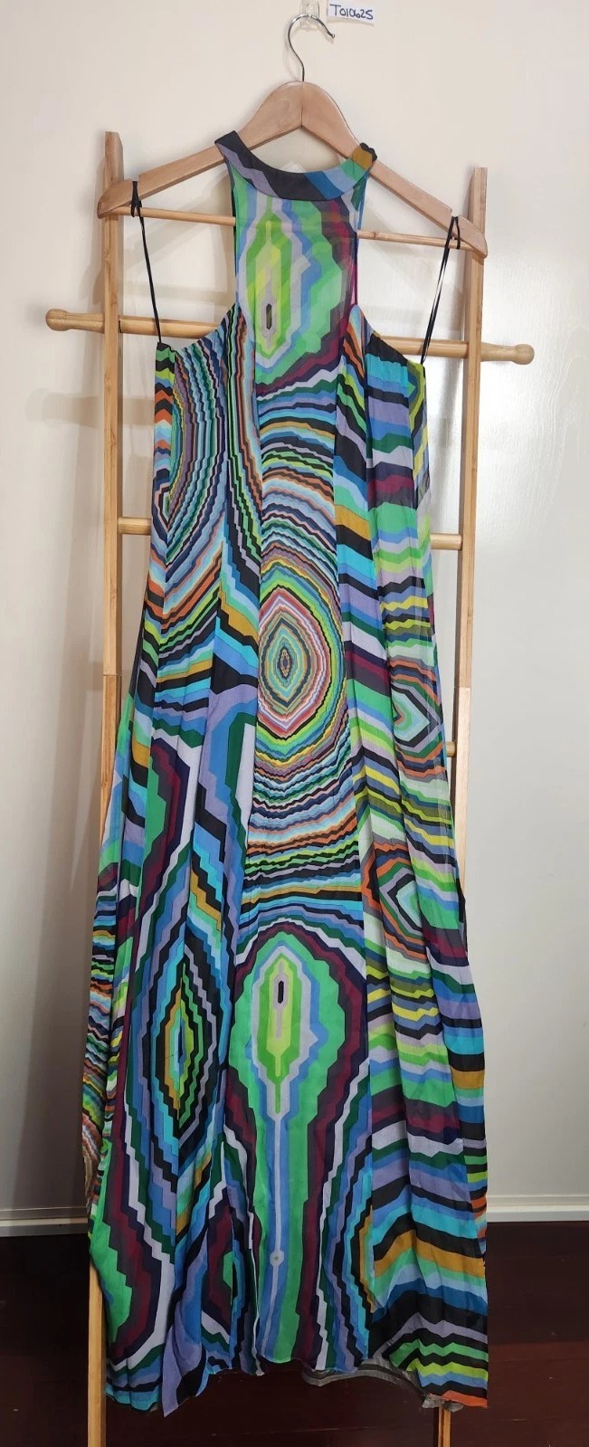 Scanlan Theodore Multicolour Sleeveless Silk Lined Maxi Dress Size 8