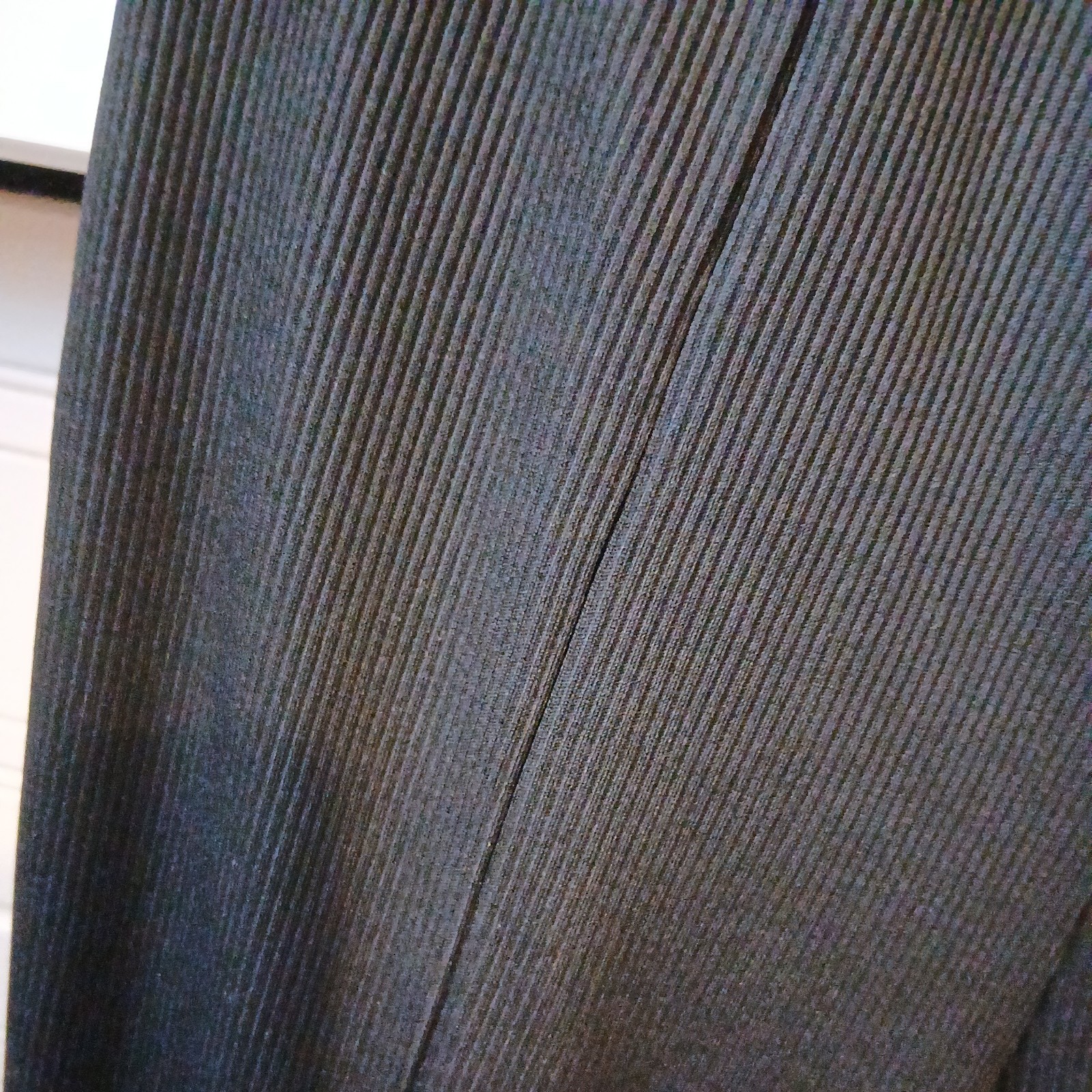 Black ribbed stretchy trousers flared – 10