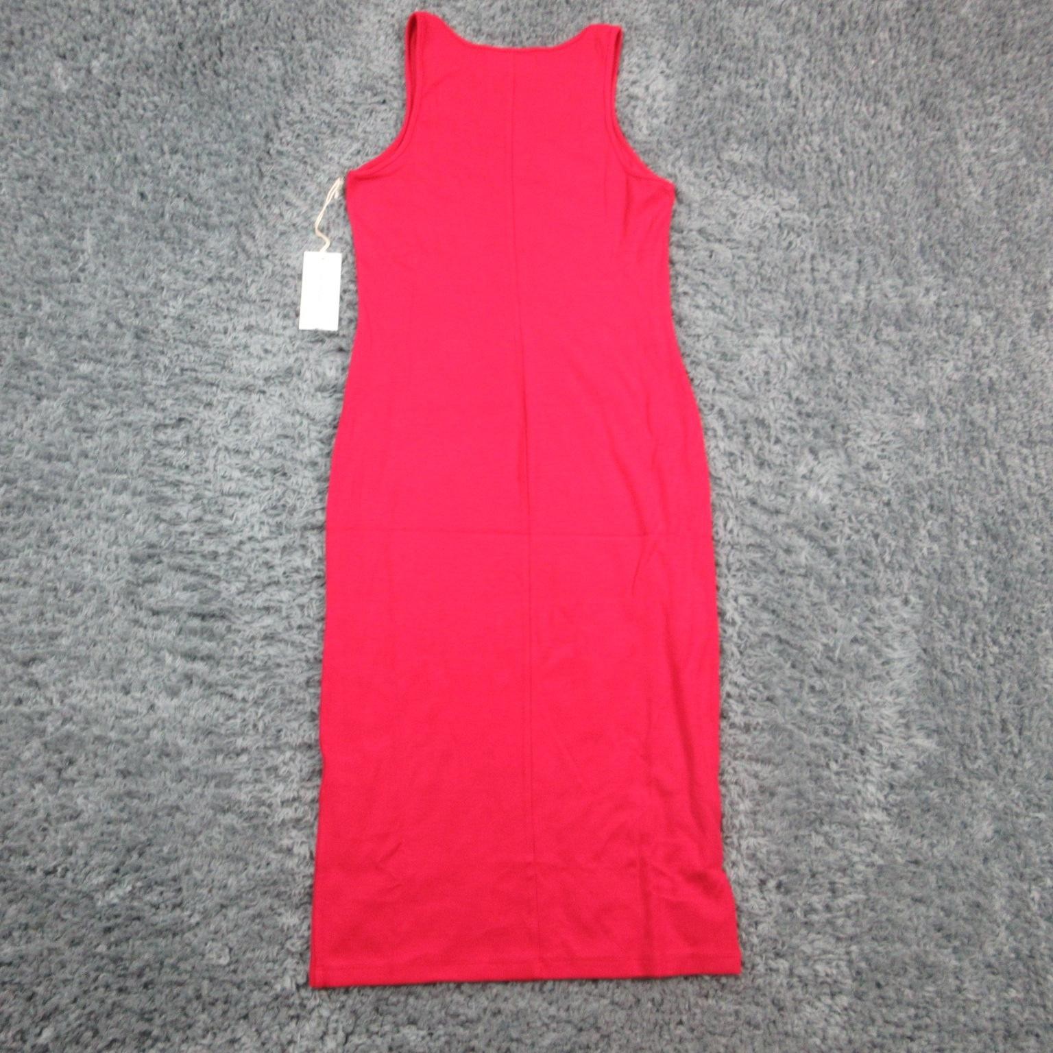 The Standard Stitch Dress Womens Large Ribbed Tank Midi Made in USA Tencel NWT