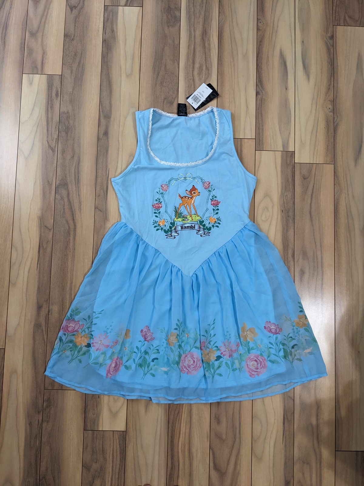 NWT! Disney Bambi Flower Lace Dress In Light Blue Size L – READ