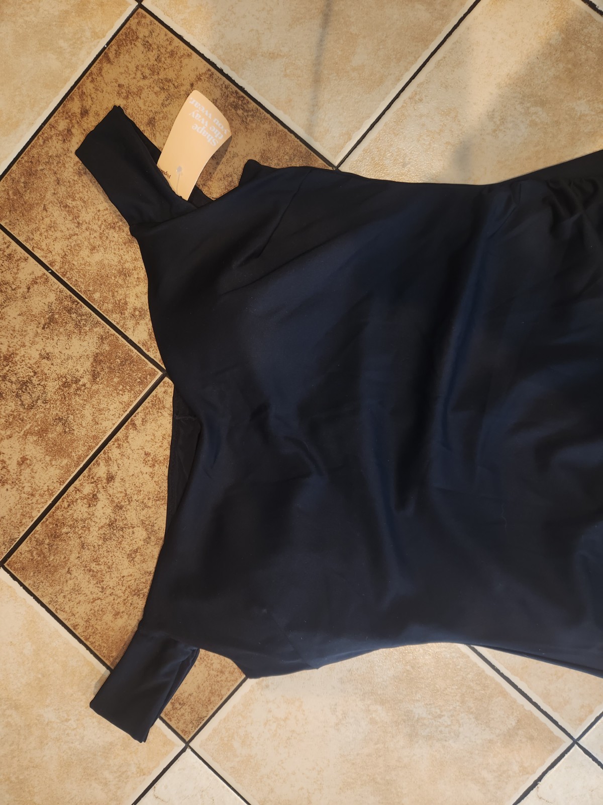 Shapewear Off-the-Shoulder Side Slit Slimming Black Maxi Dress Medium NWT